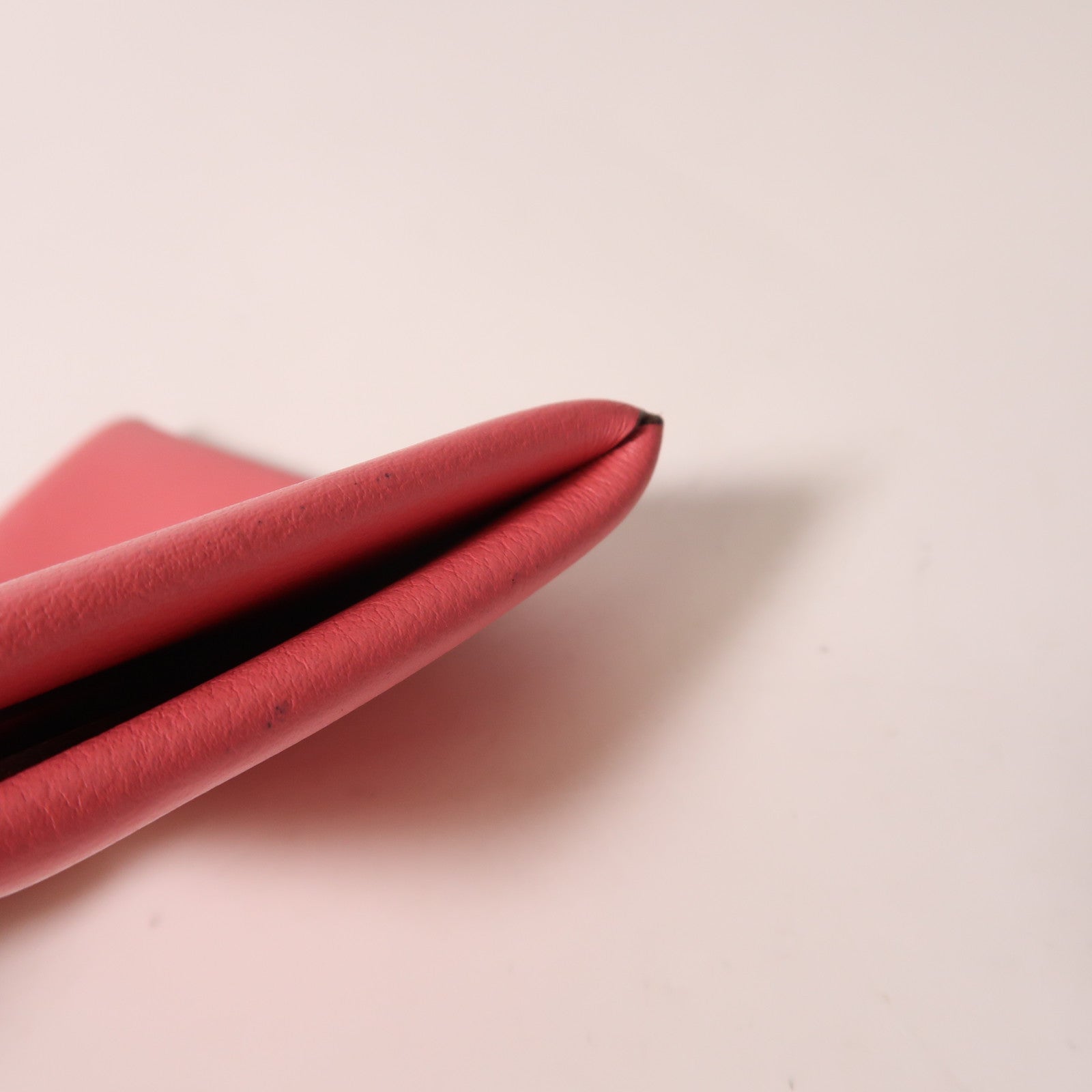 HERMES PHW Calvi Card Holder Evercolor Leather Rose Lipstick