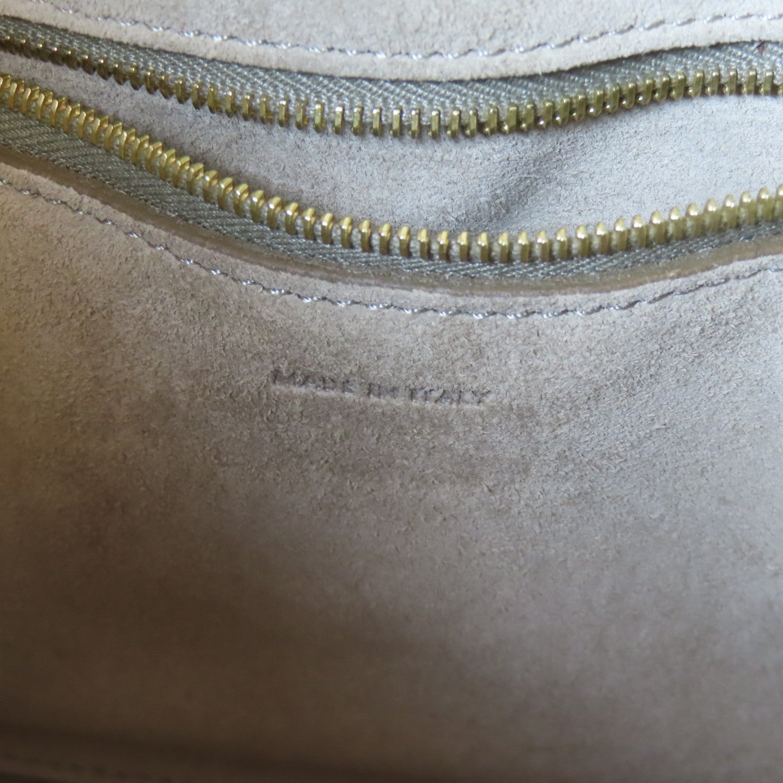 CELINE 【激減優惠】牛皮皮革Sangle Bucket Small金扣肩背袋灰色
