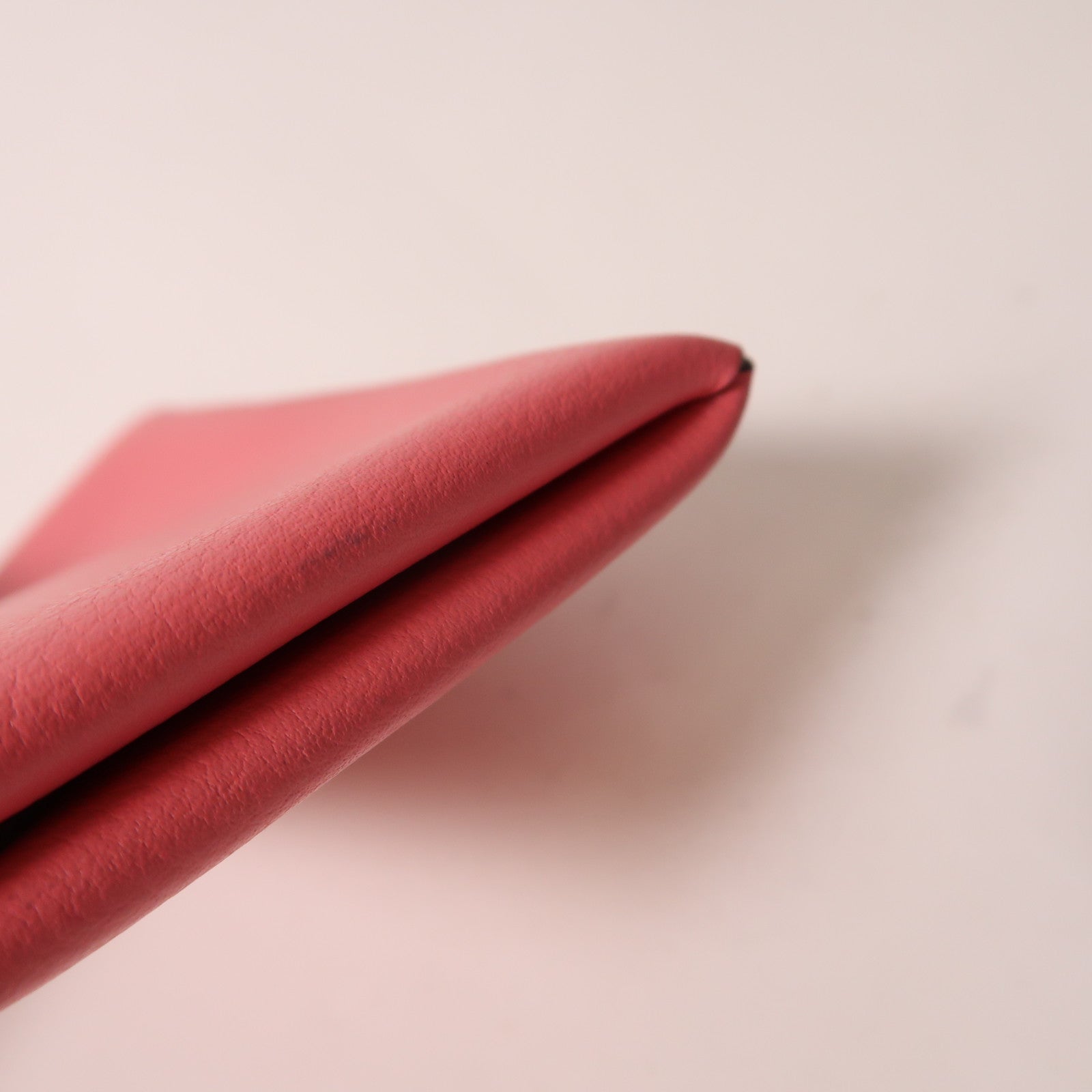 HERMES PHW Calvi Card Holder Evercolor Leather Rose Lipstick