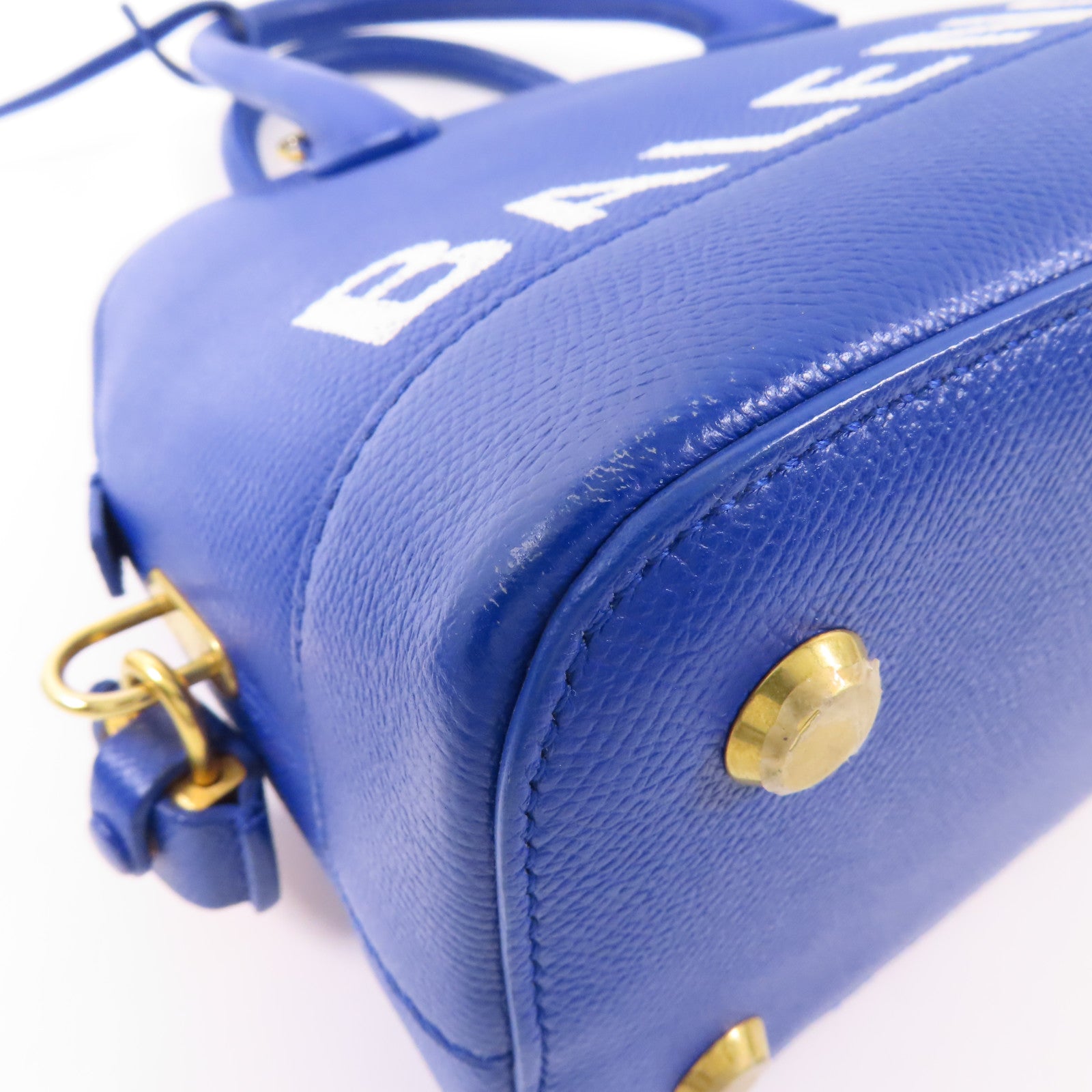 BALENCIAGA GHW Ville Top Handle S 2 Way Shoulder Bag 518873 Calfskin Leather