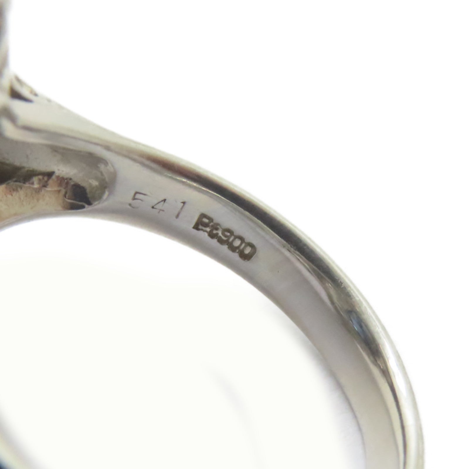 JEWELRY PT900鉑金Topaz Ring 5.41ct拓帕石/1.35ct鑚石戒指US#7