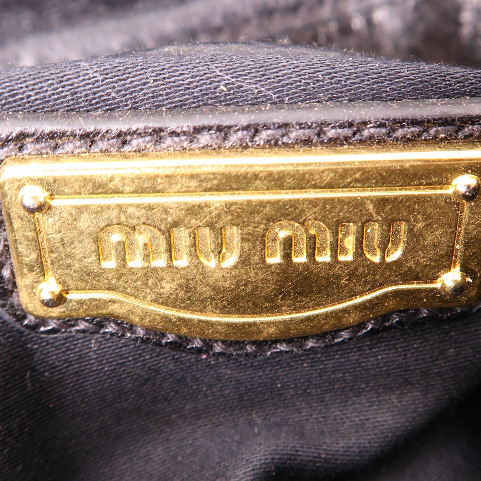 Miu Miu 皮革Shoulder Bag金扣手挽肩背兩用袋