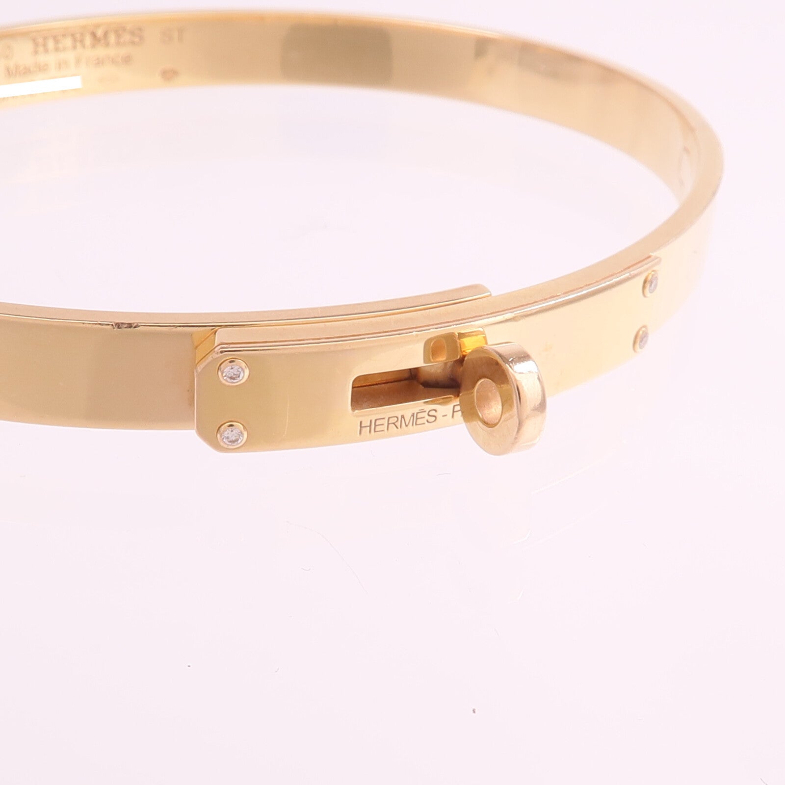 HERMES 18K玫瑰金Kelly Bracelet手鐲
