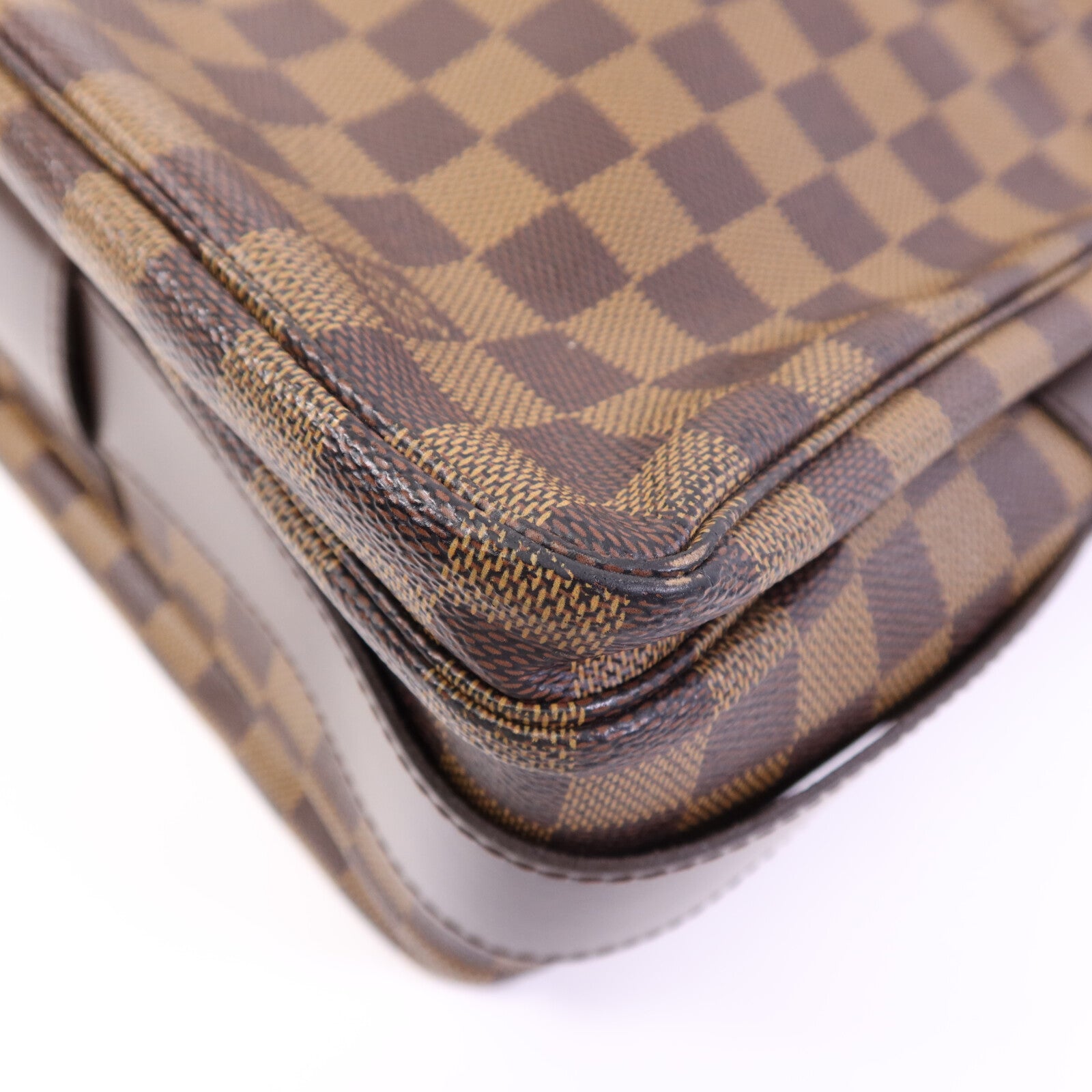 LOUIS VUITTON Damier Ebene Naviglio金扣肩背袋