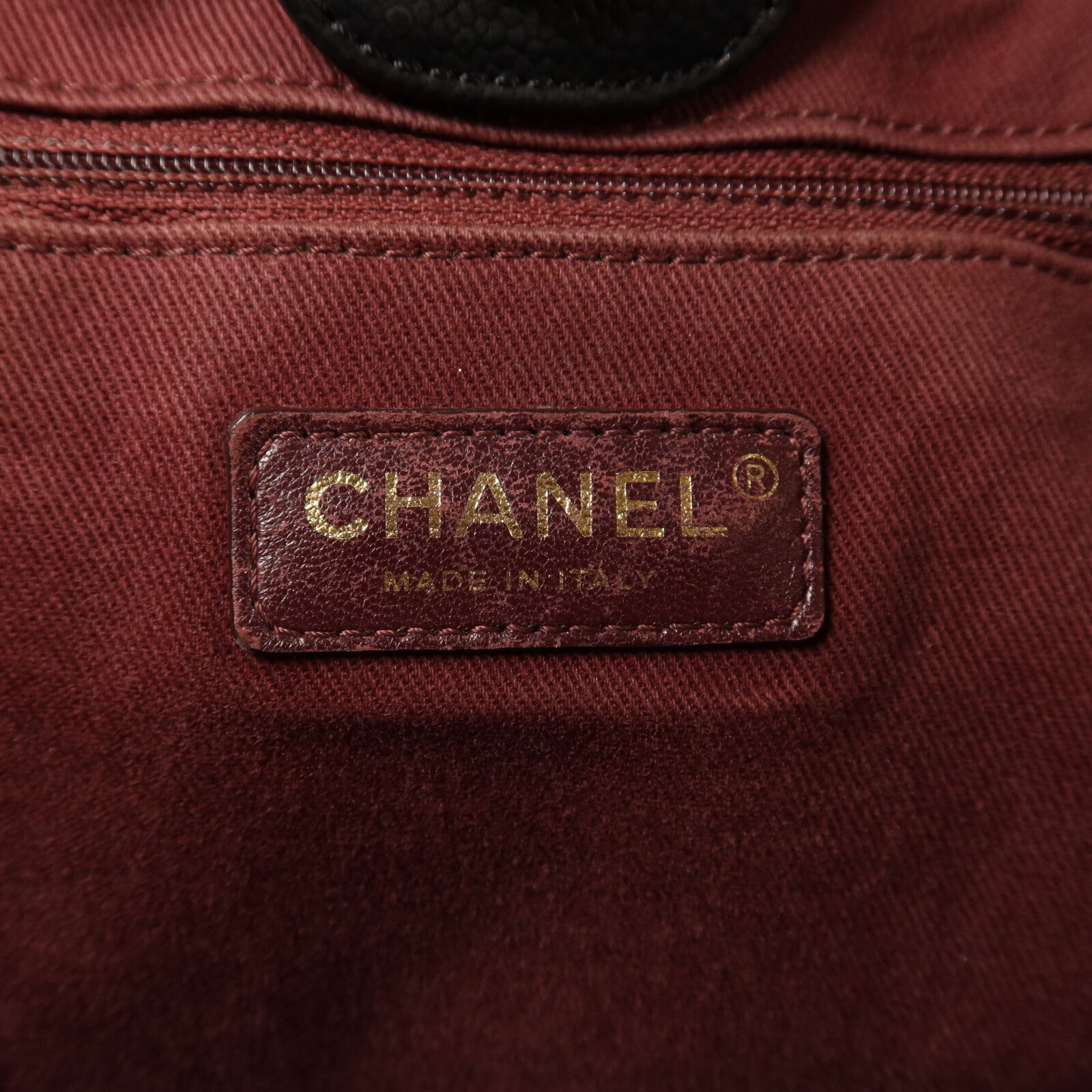 CHANEL 牛皮皮革2 Way Shoulder金扣鏈帶手挽肩背兩用
