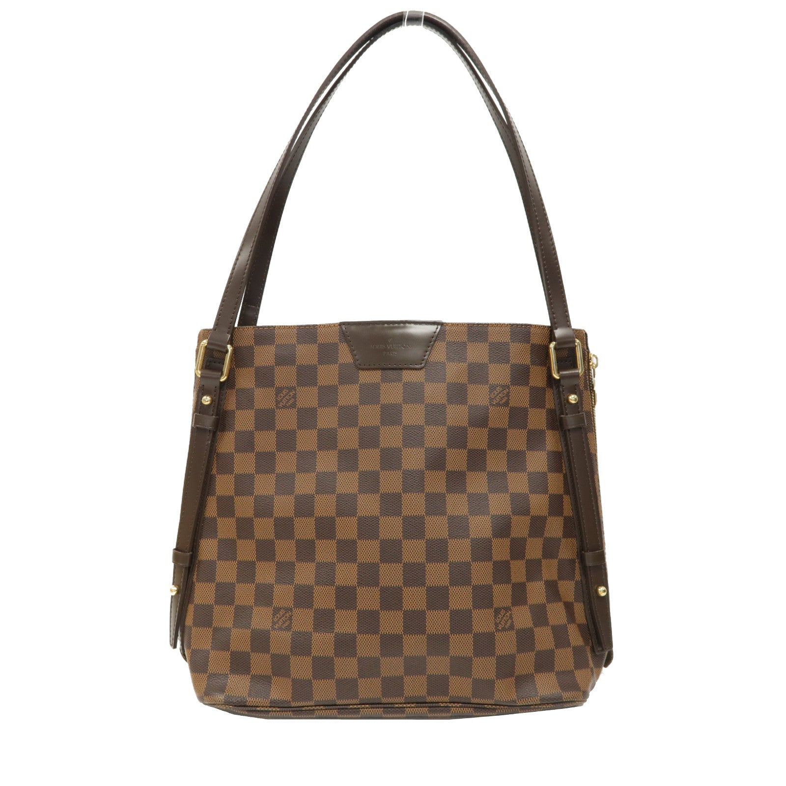 LOUIS VUITTON Damier Cabas Rivington金扣肩背袋啡色
