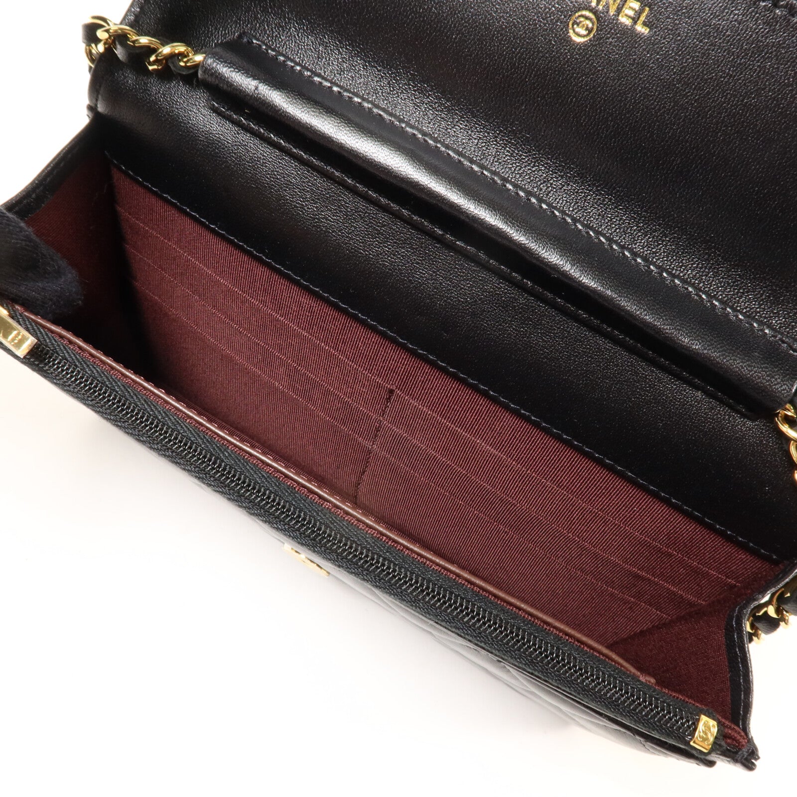 CHANEL 羊皮皮革WOC Wallet On Chain鏈帶肩背袋