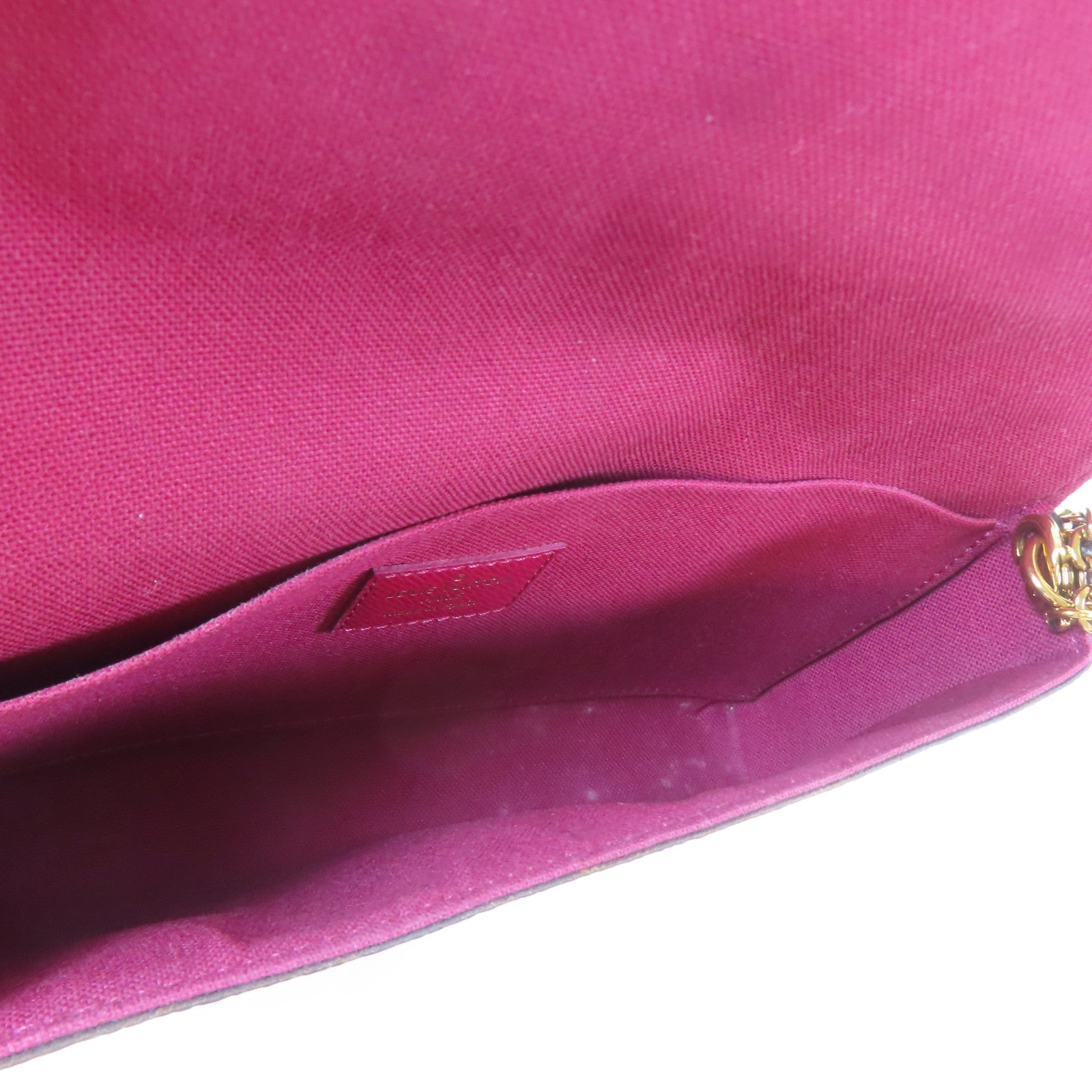 LOUIS VUITTON Monogram Felicie Pochette金扣鏈帶肩背袋啡色