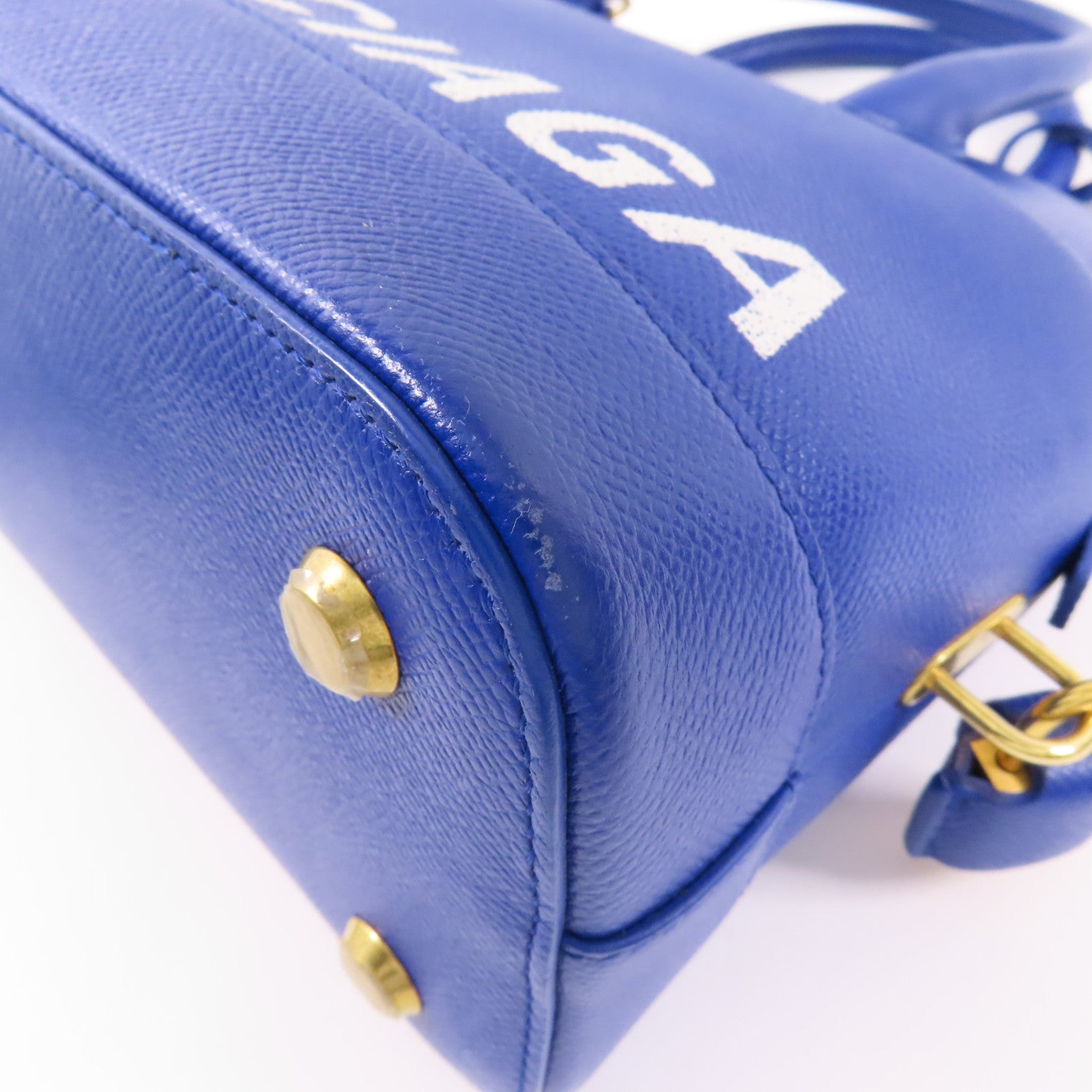 BALENCIAGA GHW Ville Top Handle S 2 Way Shoulder Bag 518873 Calfskin Leather