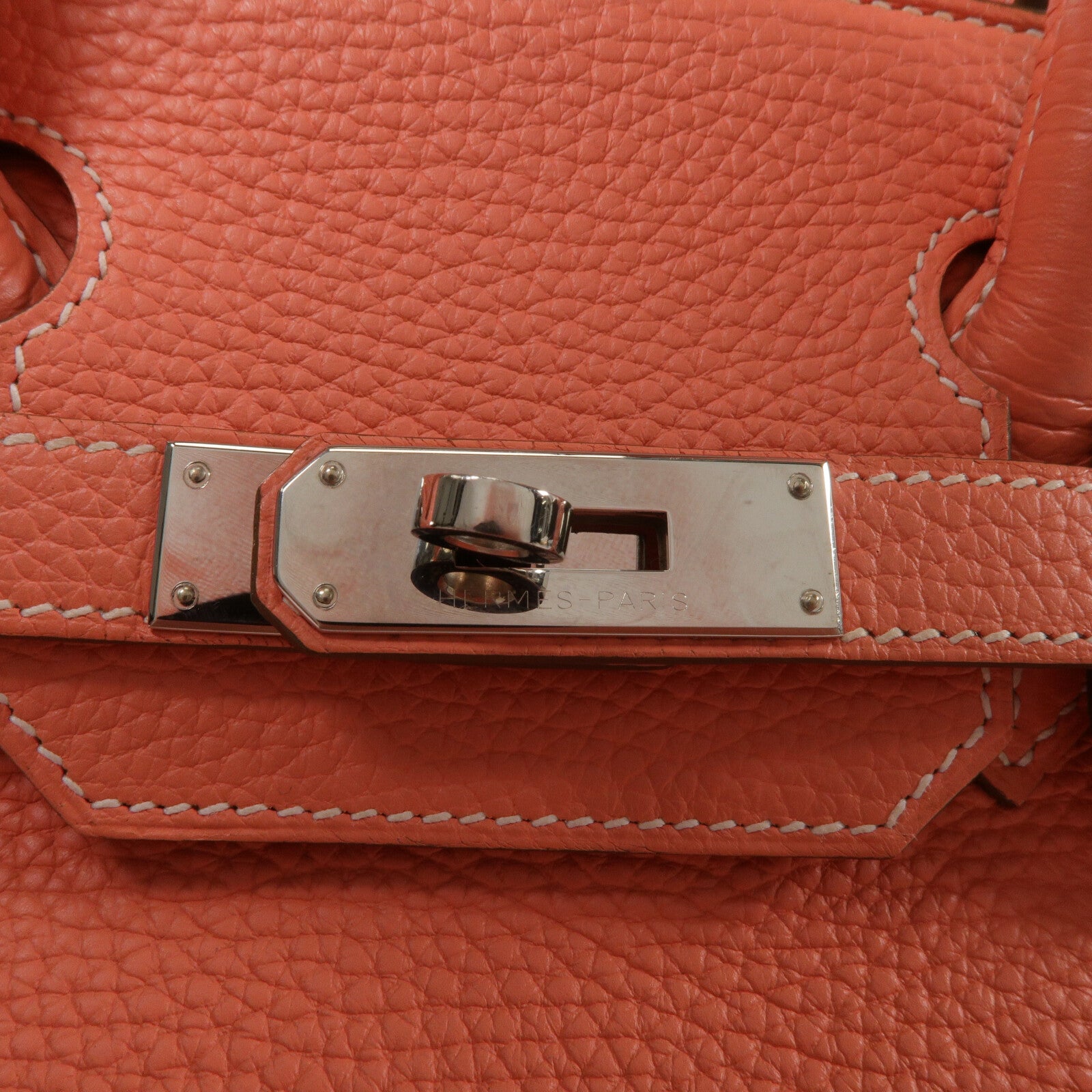 HERMES Clemence皮革Birkin 30手挽袋Crevette