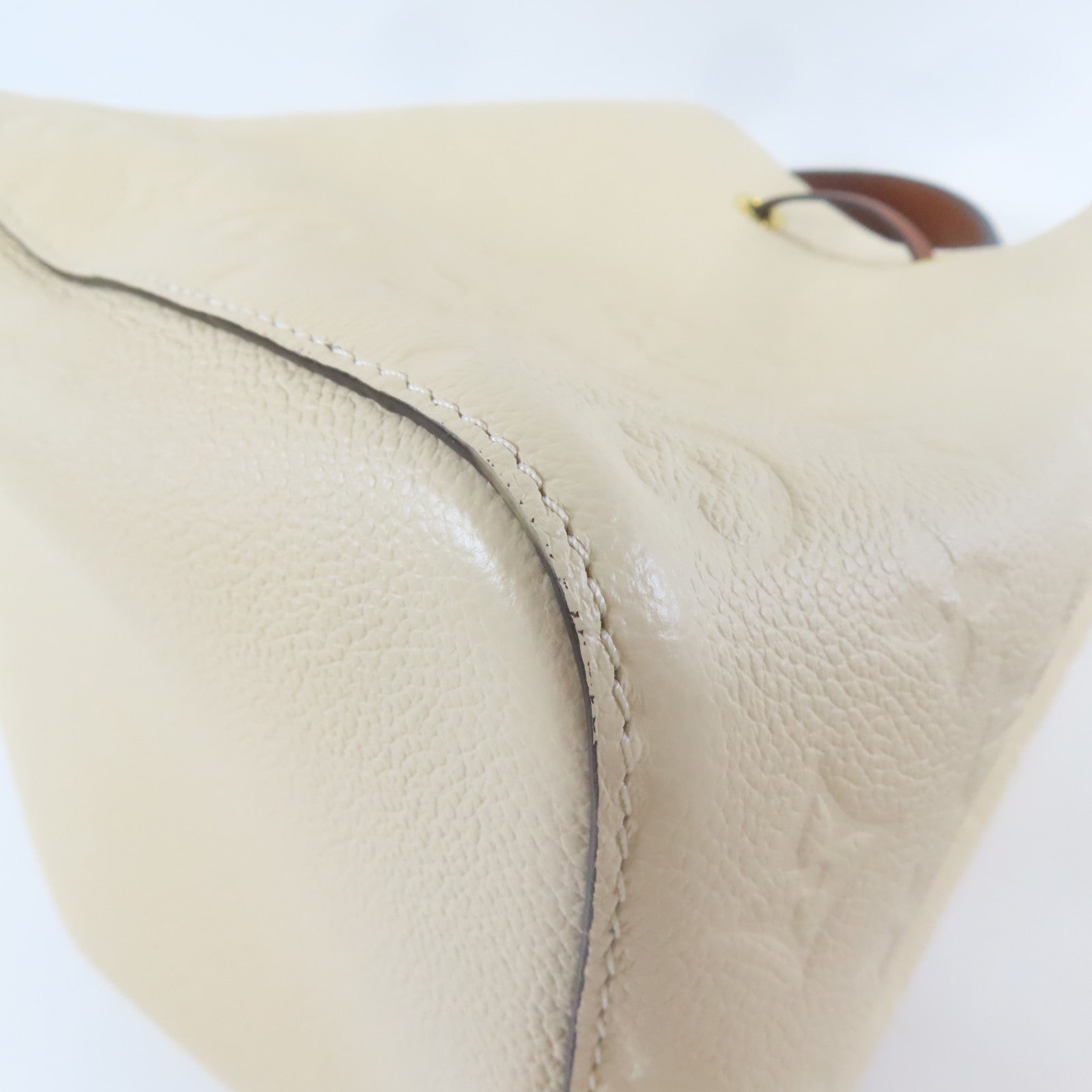 LOUIS VUITTON Monogram Empreinte Noe Noe MM 2 Way Bag金扣手挽肩背兩用袋啡色/米色