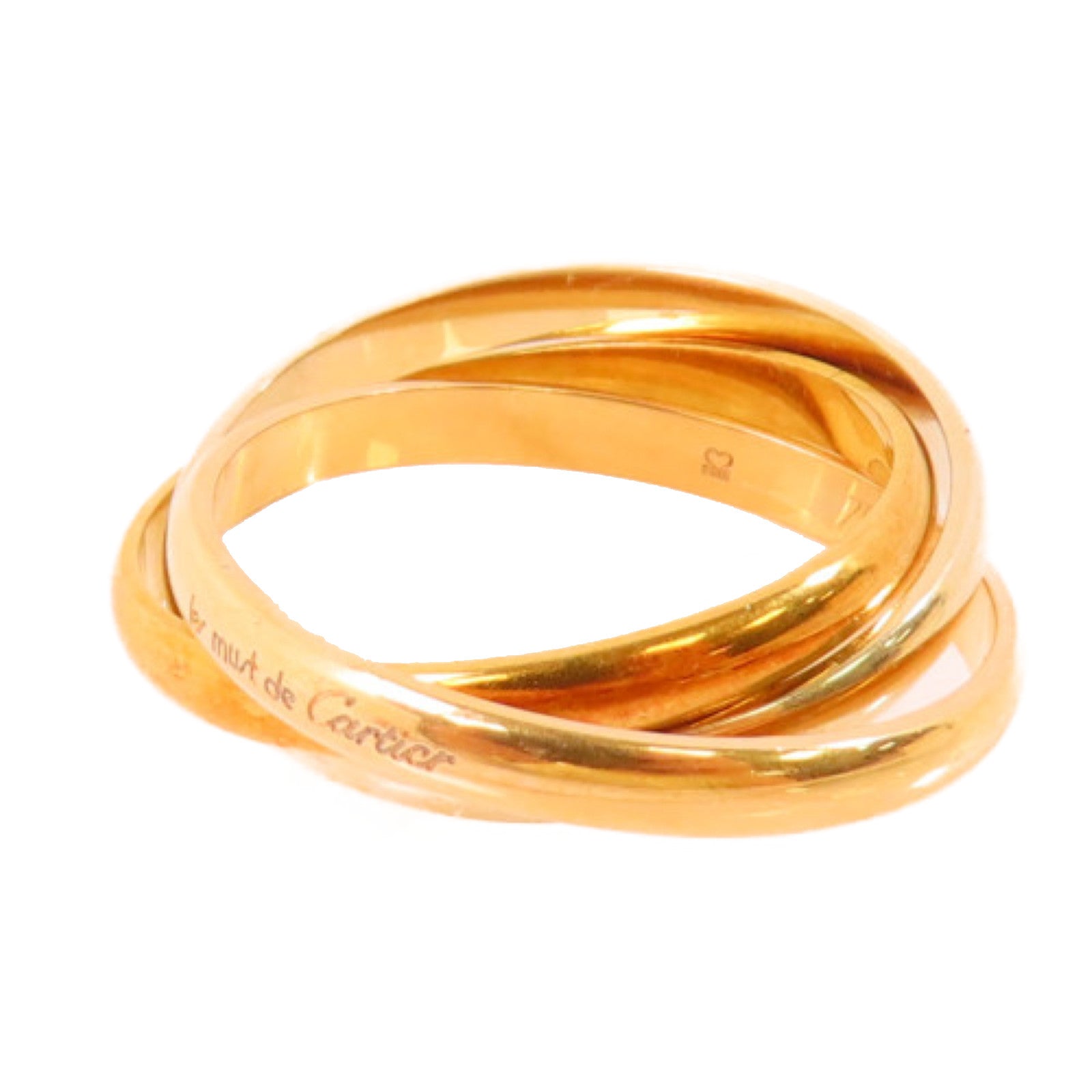 CARTIER 18K黃金/玫瑰金/白金Trinity Ring戒指#60/US#8.75