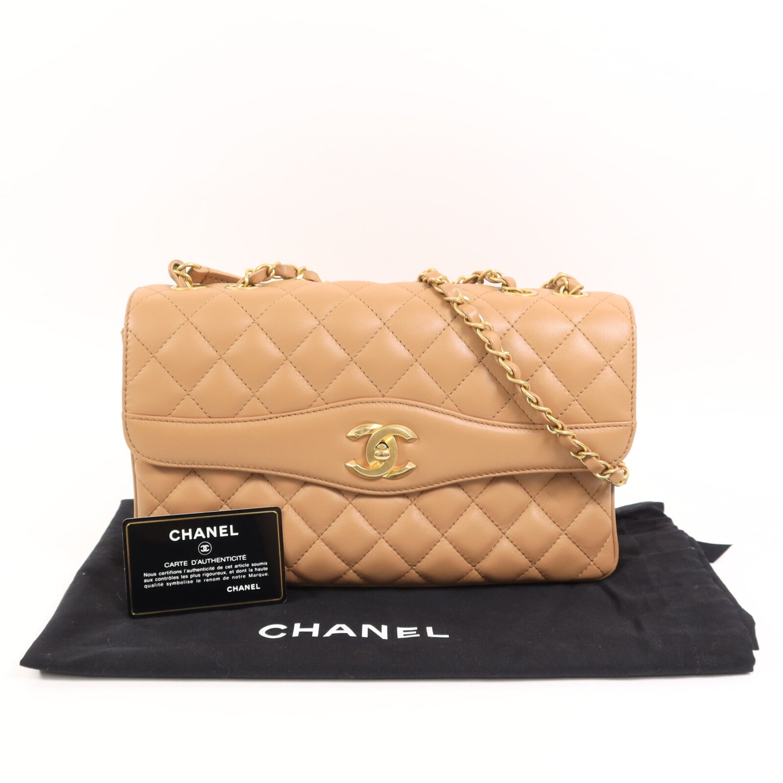 CHANEL 羊皮皮革Chain Shoulder鏈帶肩背袋