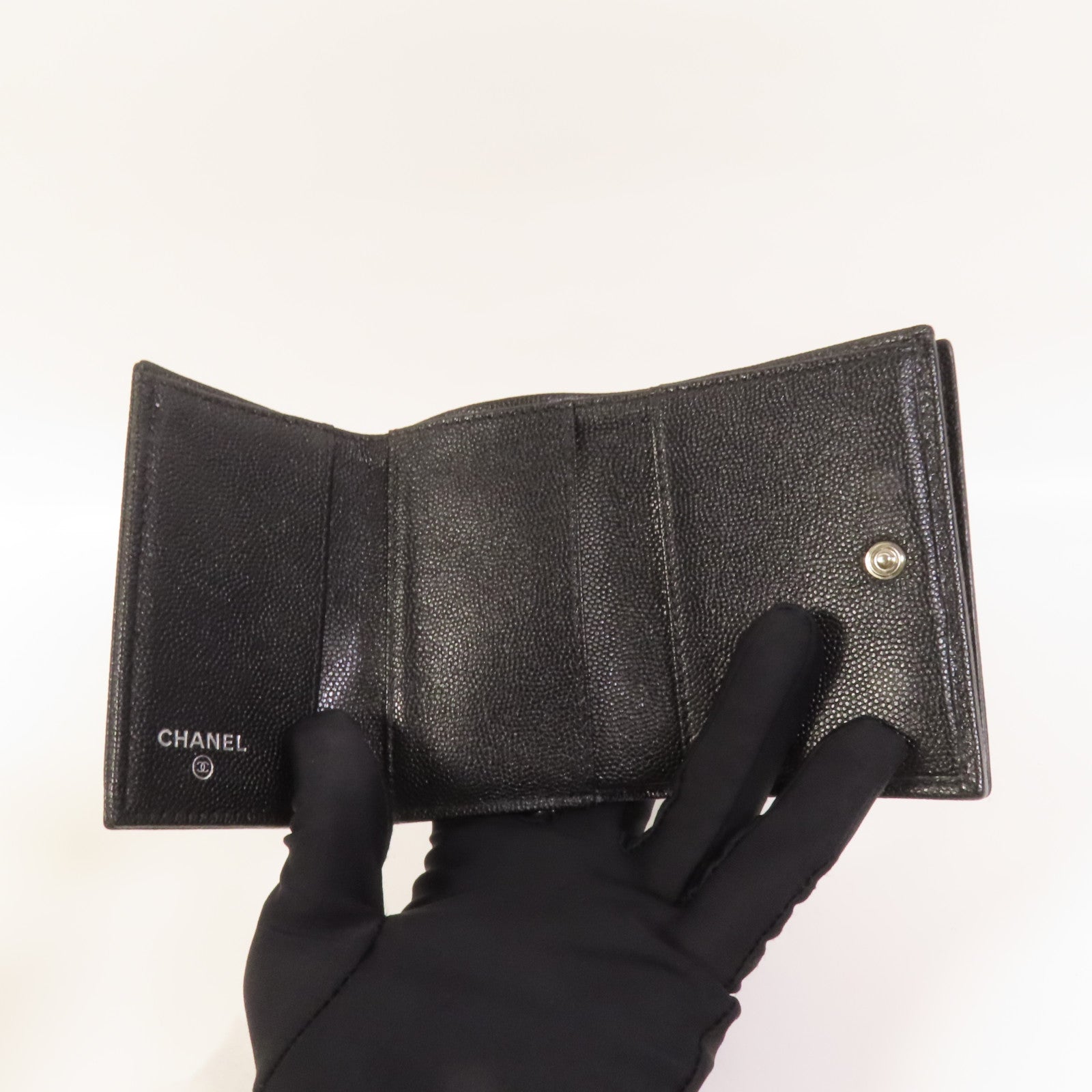 CHANEL 【激減優惠】牛皮皮革Fold Walle錢包