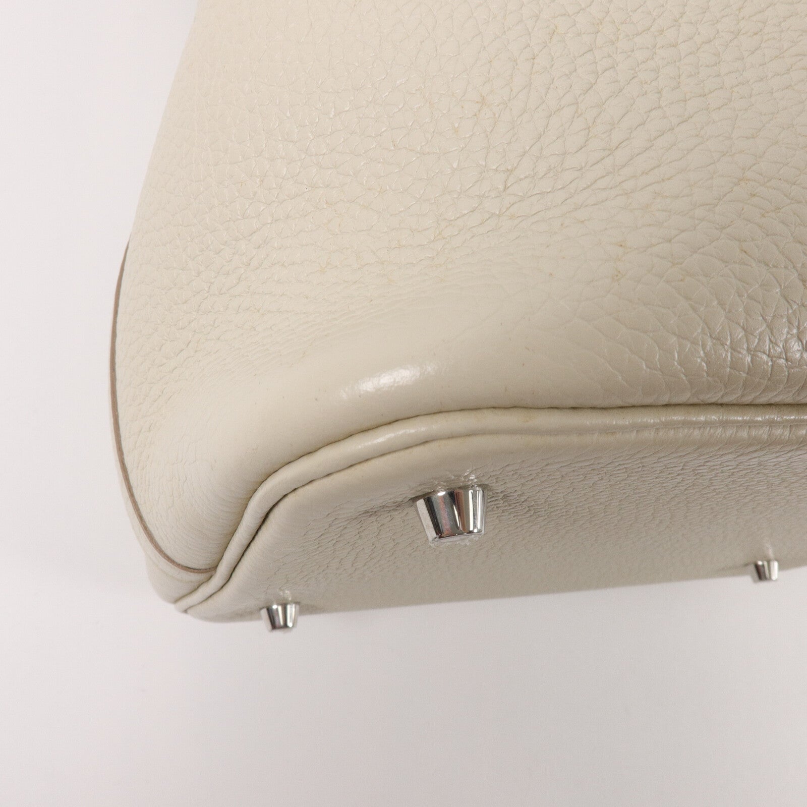 HERMES Clemence皮革Picotin MM手挽袋Beton