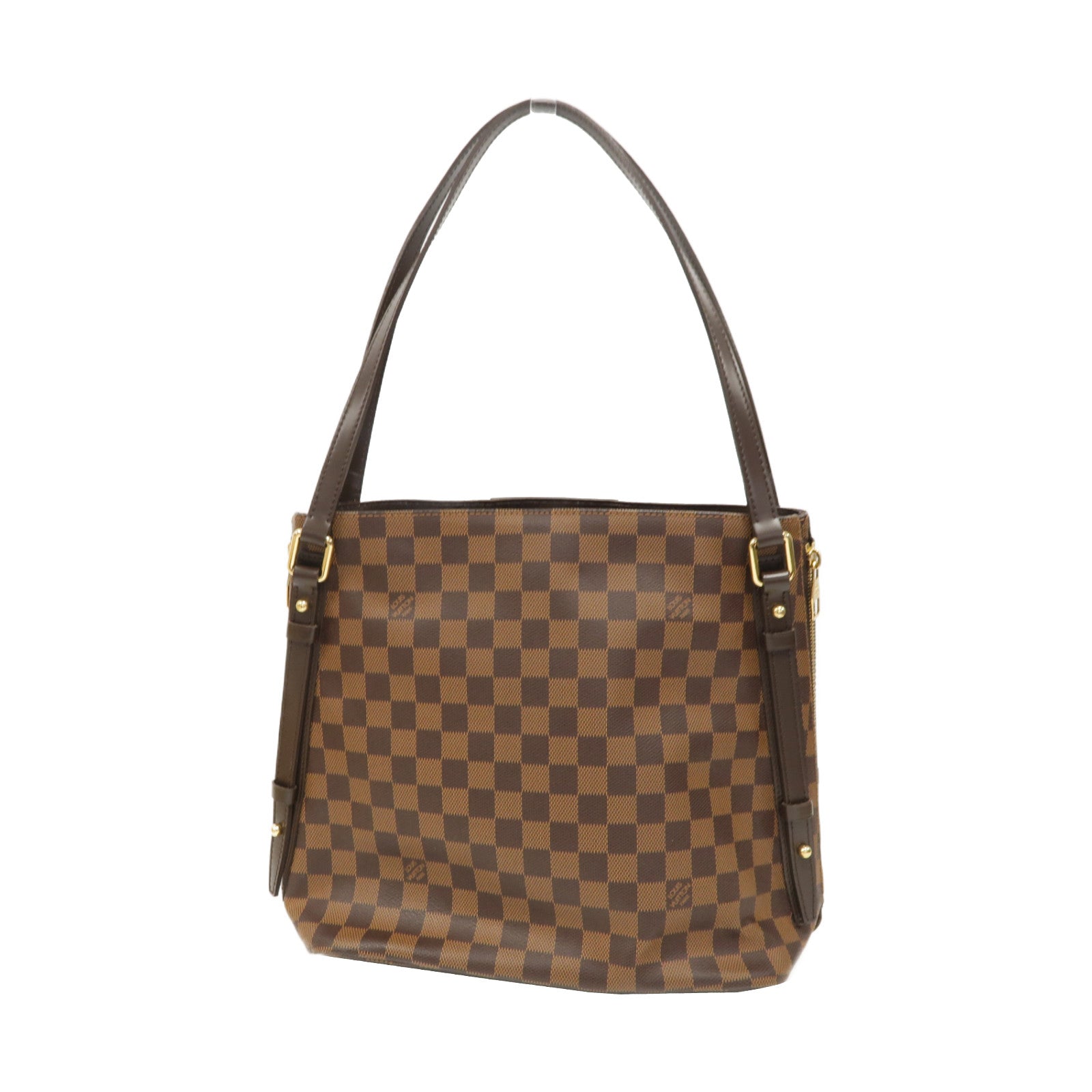 LOUIS VUITTON Damier Cabas Rivington金扣肩背袋啡色