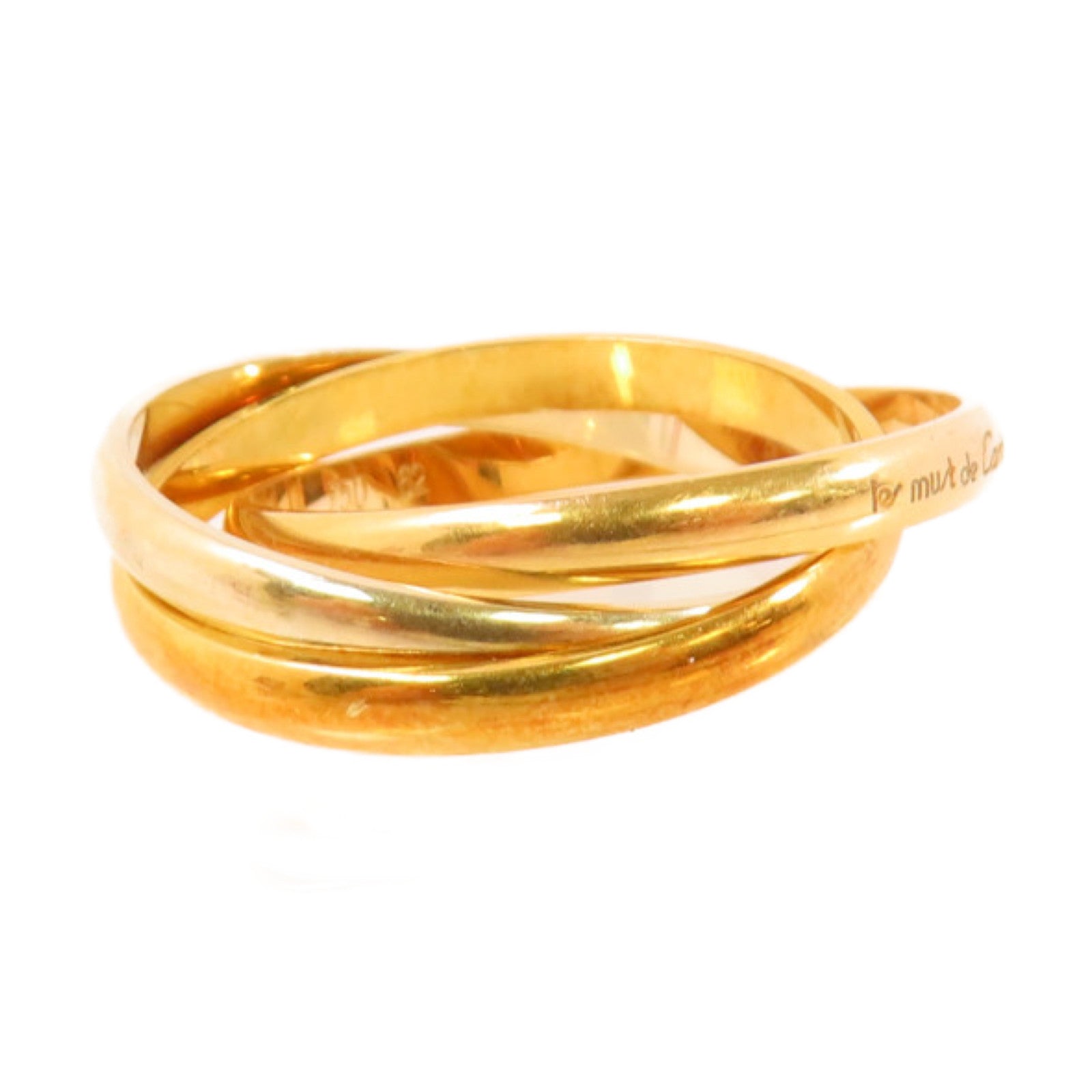 CARTIER 18K黃金/玫瑰金/白金Trinity Ring戒指#60/US#8.75