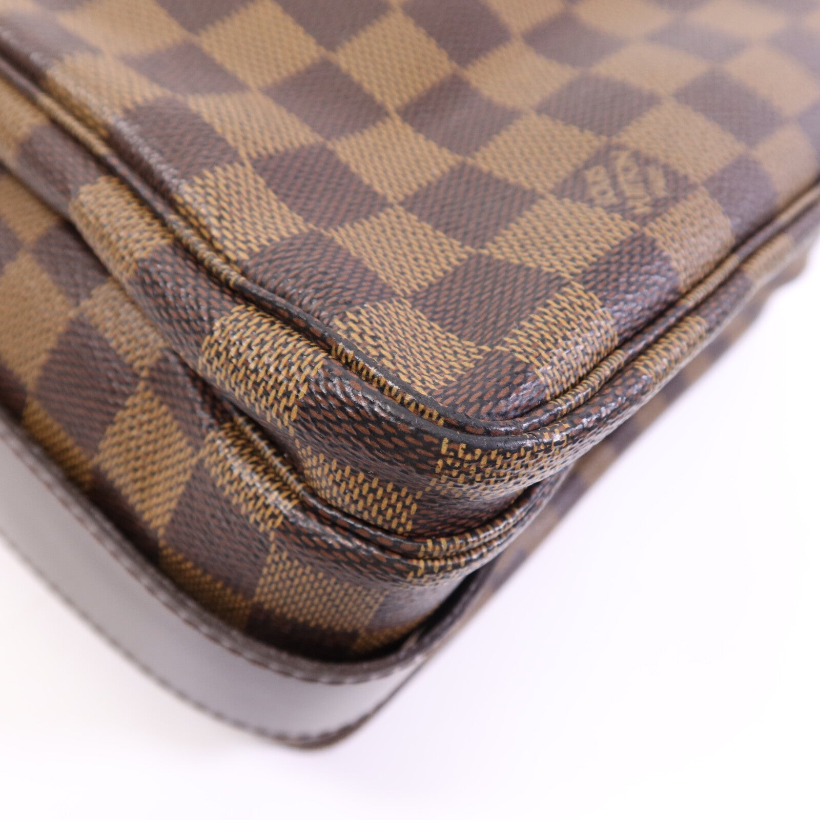 LOUIS VUITTON Damier Ebene Naviglio金扣肩背袋