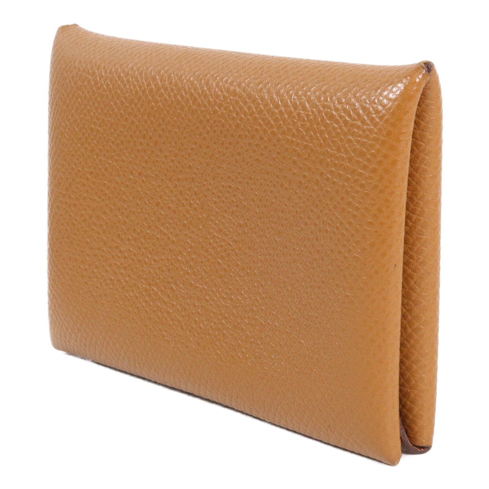 HERMES Epsom皮革Calvi Card Holder卡片套Gold