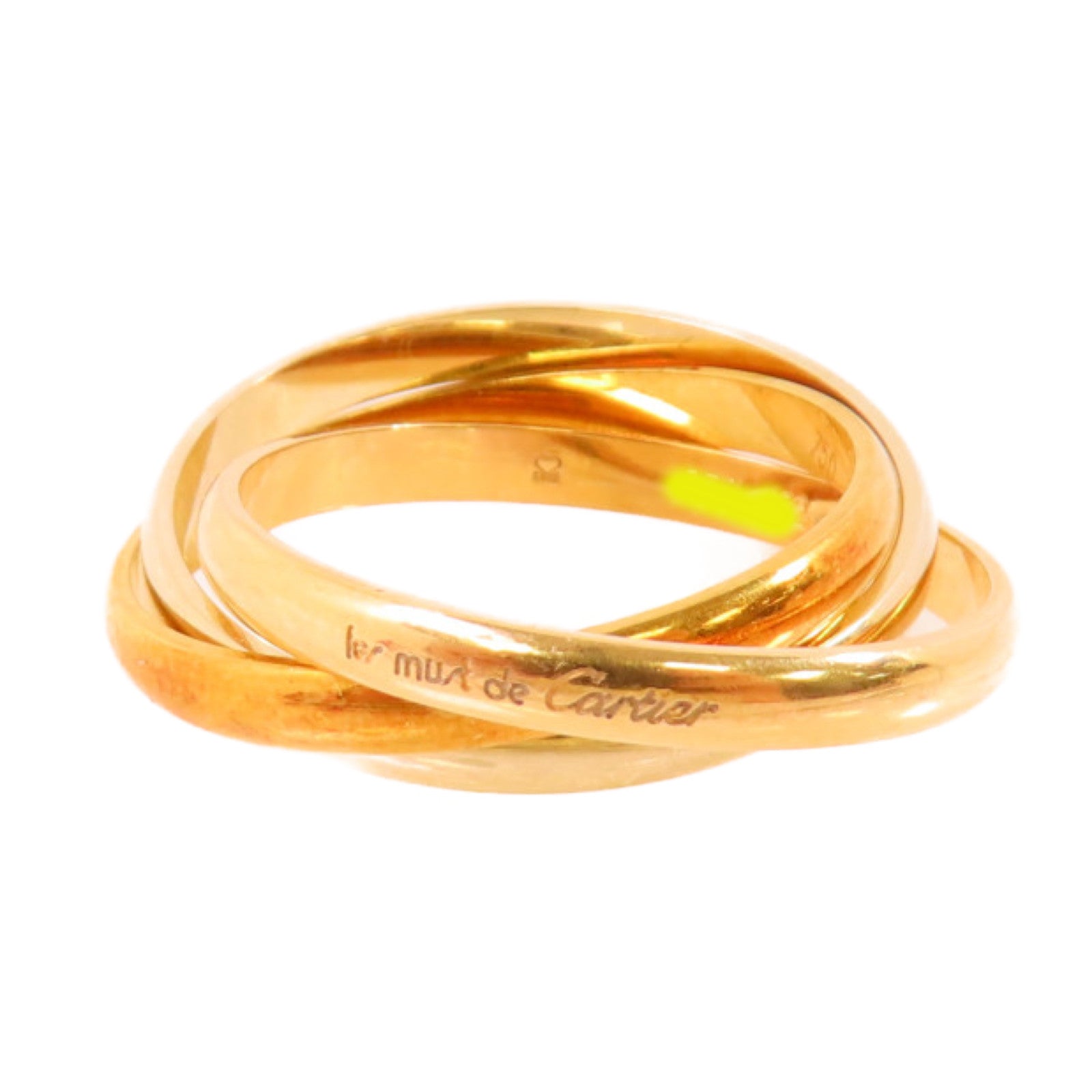 CARTIER 18K黃金/玫瑰金/白金Trinity Ring戒指#60/US#8.75