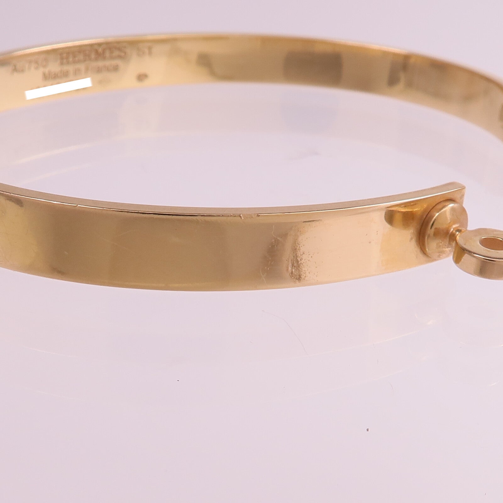 HERMES 18K玫瑰金Kelly Bracelet手鐲