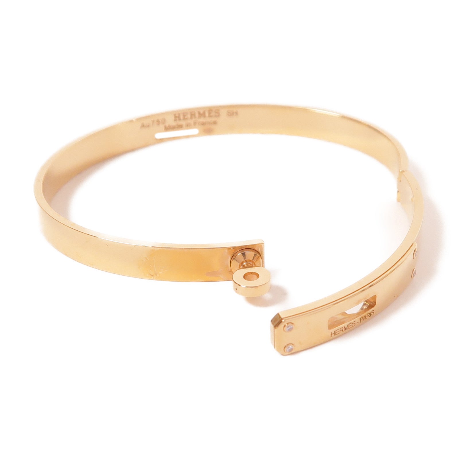 HERMES 18K玫瑰金Kelly Bracelet手鐲
