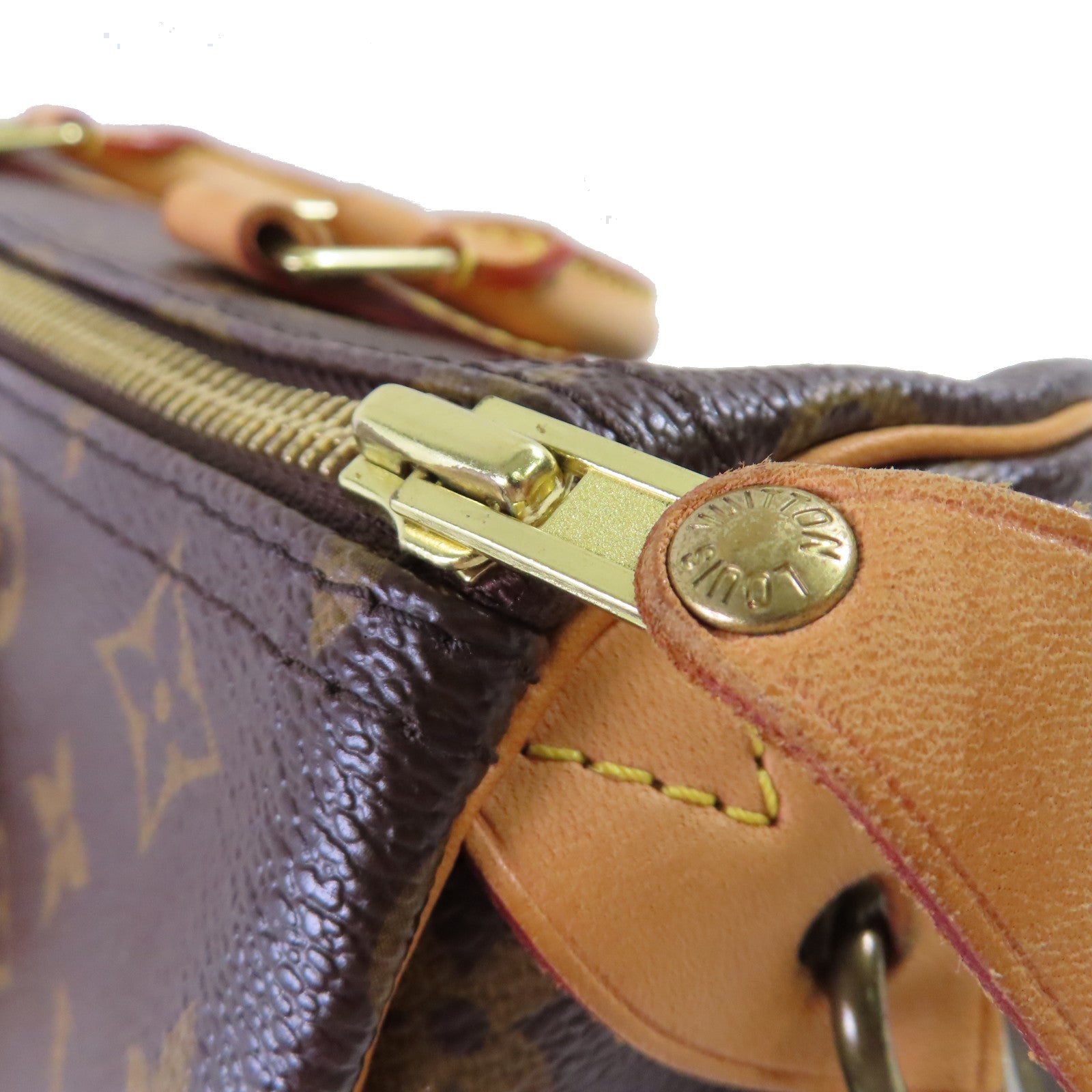 LOUIS VUITTON Monogram Speedy 30 Hand Bag金扣手挽袋啡色