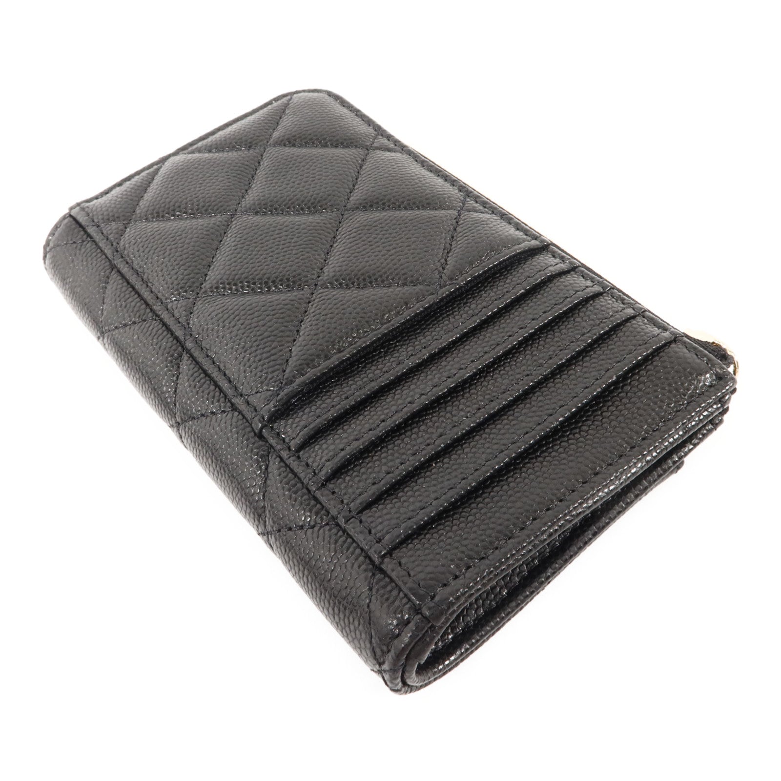 CHANEL 牛皮皮革CC Logo Zipper Wallet錢包