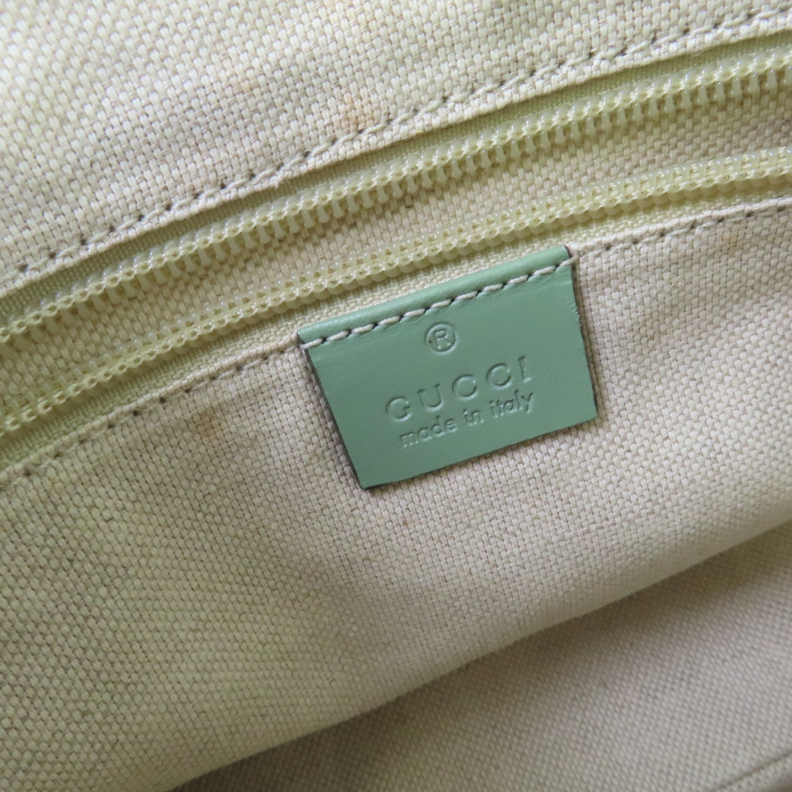 GUCCI 帆布2Way Tote Bag手挽肩背兩用袋綠色