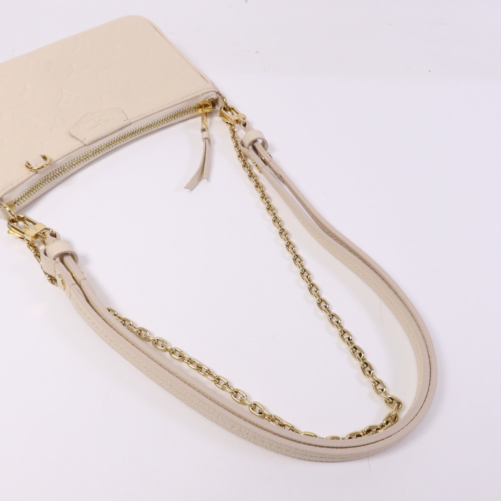 LOUIS VUITTON Monogram Empreinte Easy Pouch On Strap金扣手挽肩背兩用袋