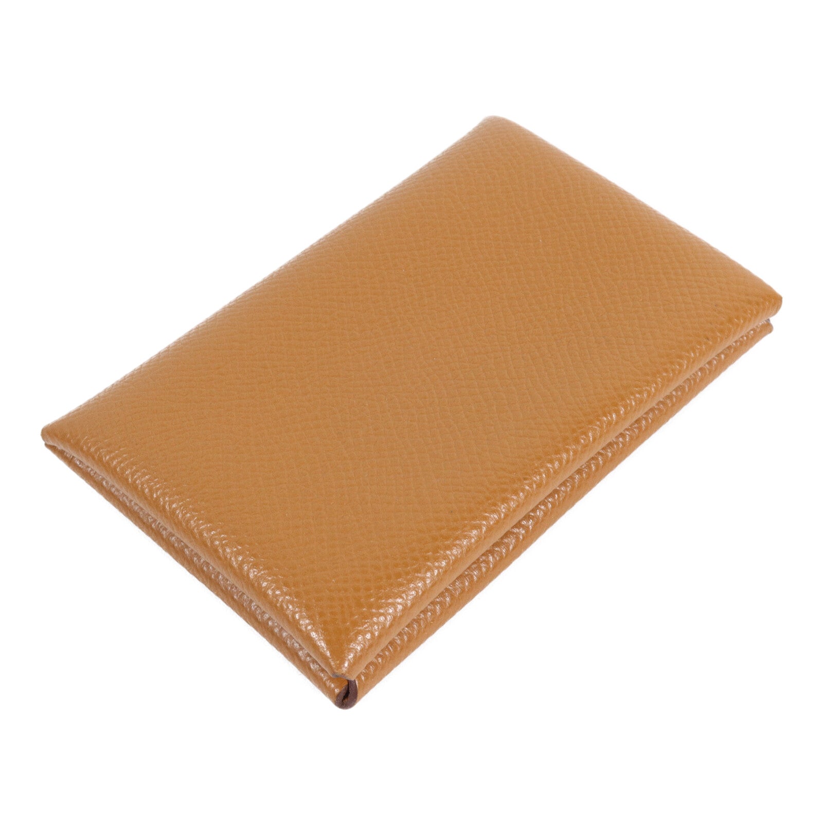 HERMES Epsom皮革Calvi Card Holder卡片套Gold