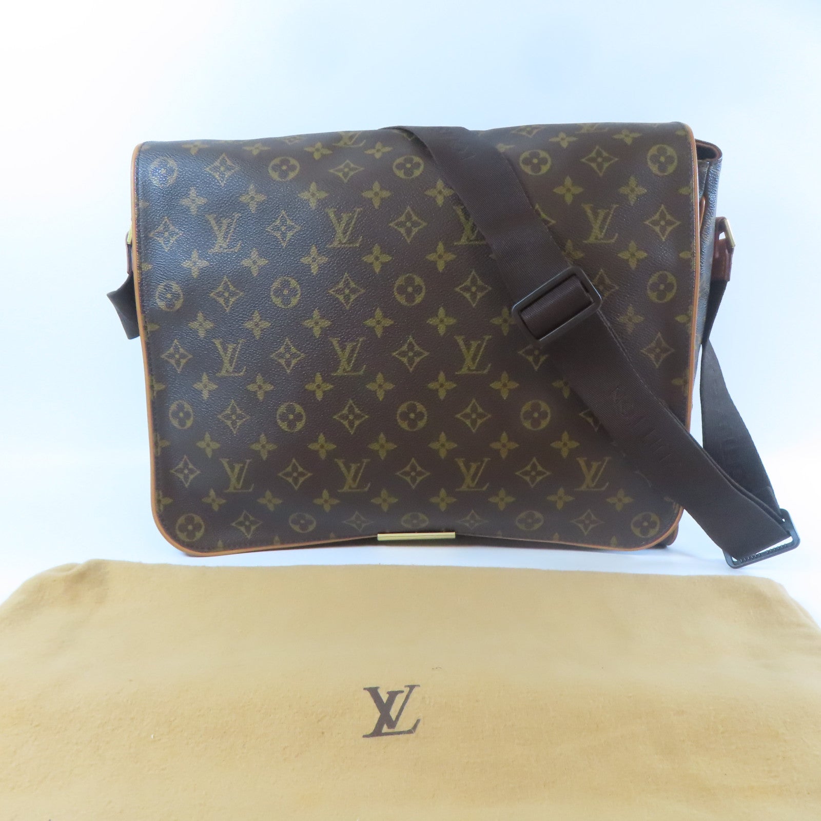 LOUIS VUITTON Monogram Abbeses金扣肩背袋啡色
