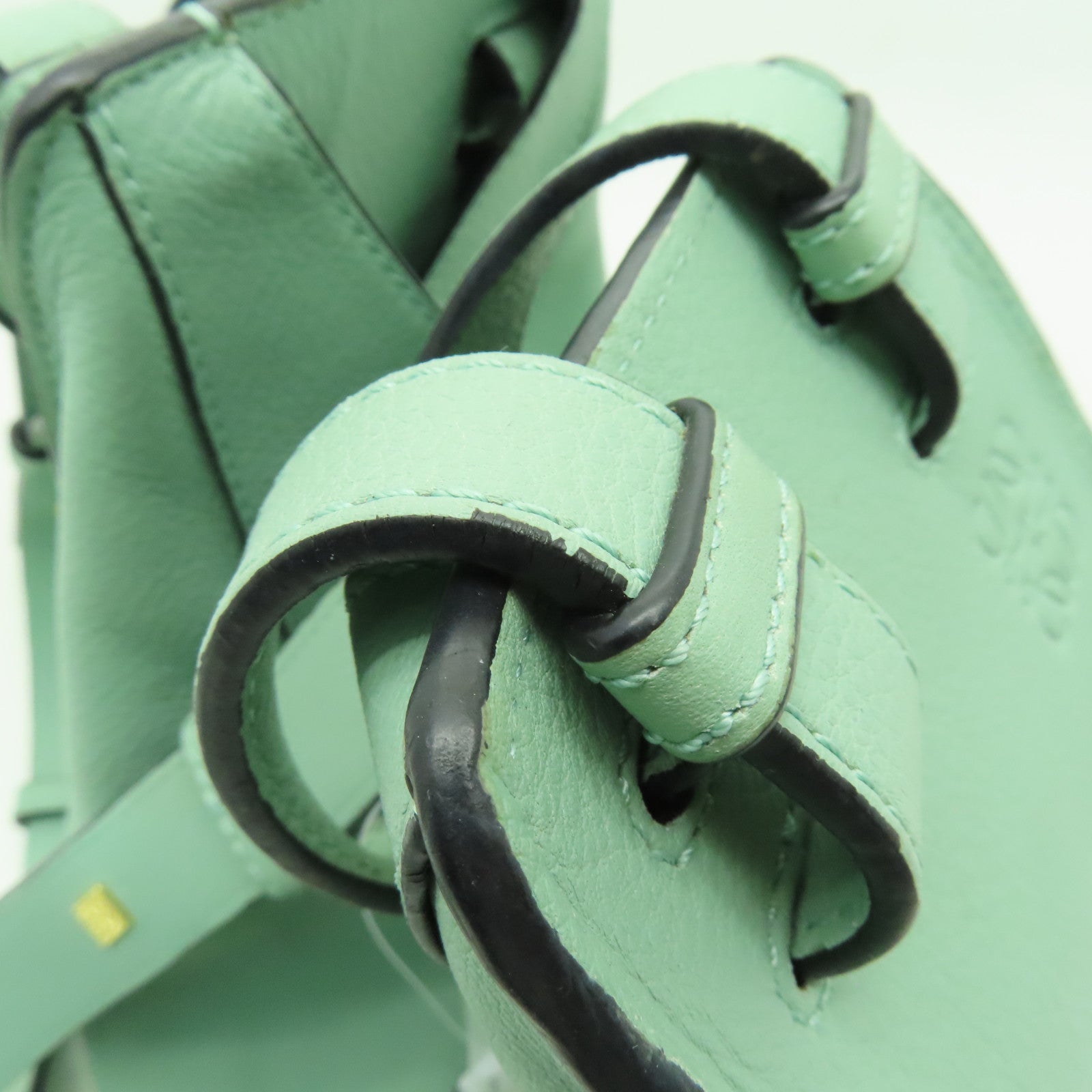 LOEWE 牛皮皮革Hammock Small金扣手挽肩背兩用袋綠色