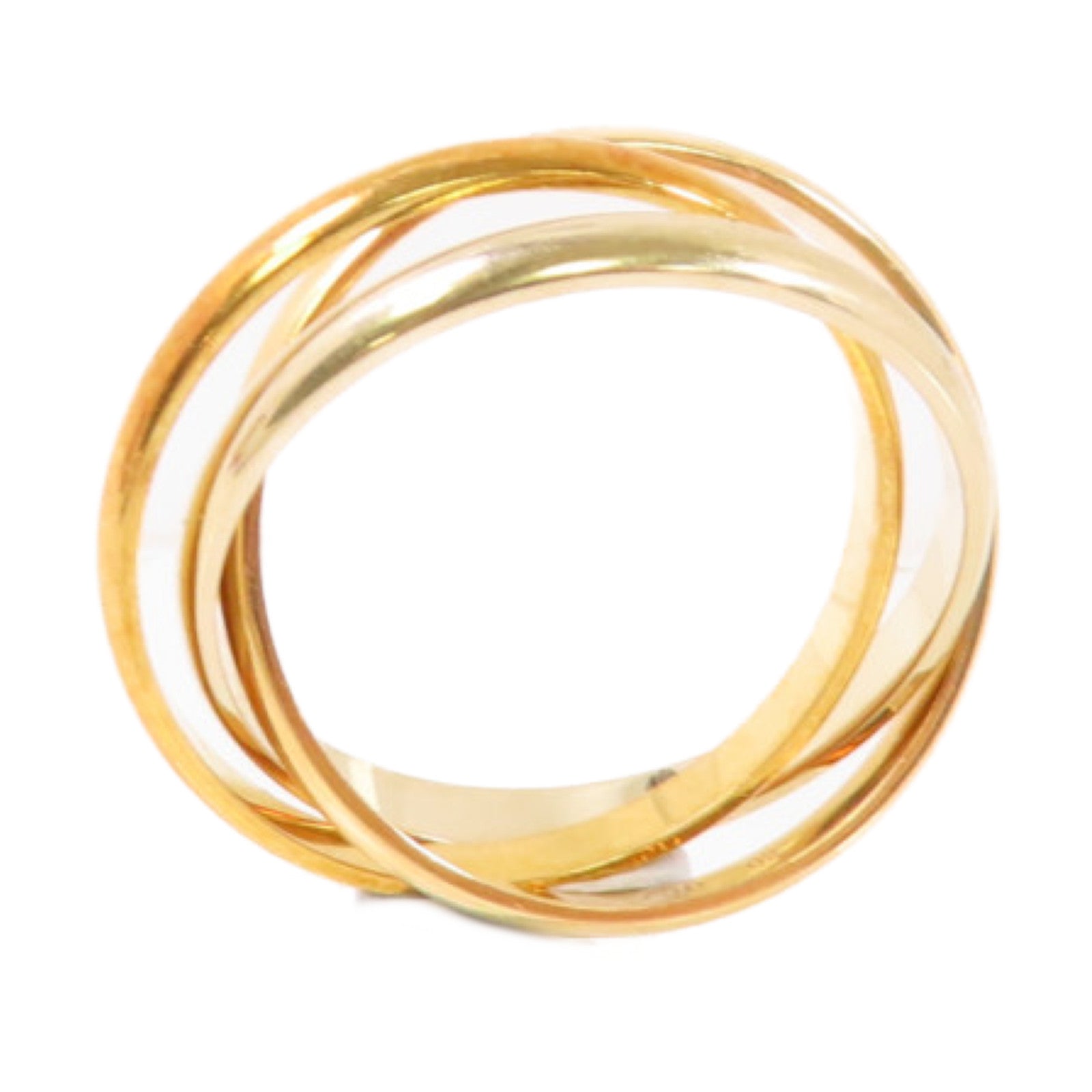 CARTIER 18K黃金/玫瑰金/白金Trinity Ring戒指#60/US#8.75