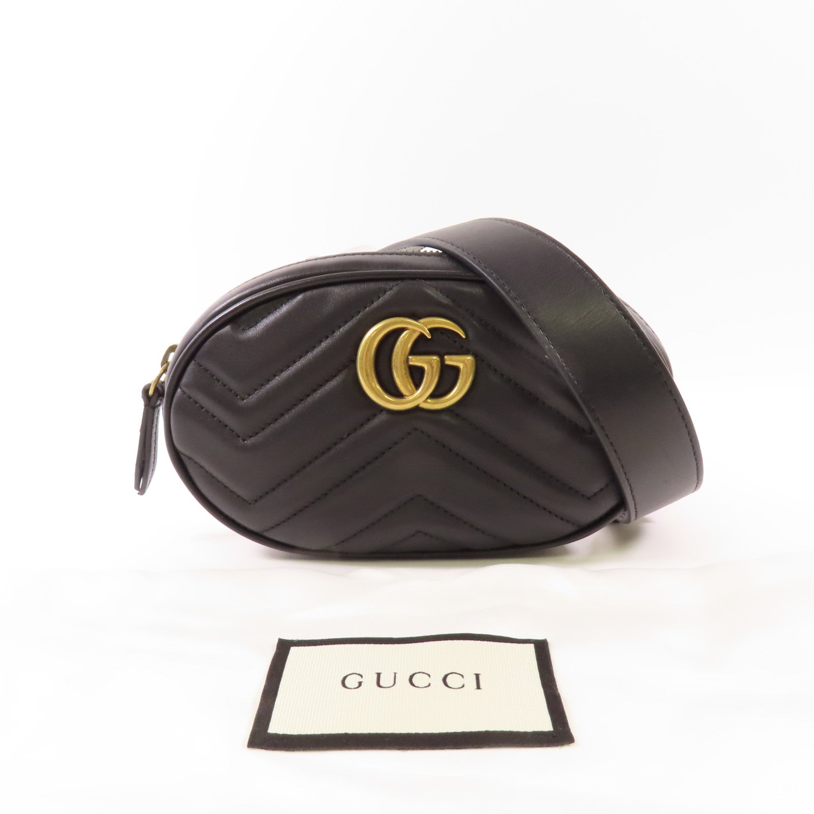 GUCCI 皮革GG Marmont金扣腰包