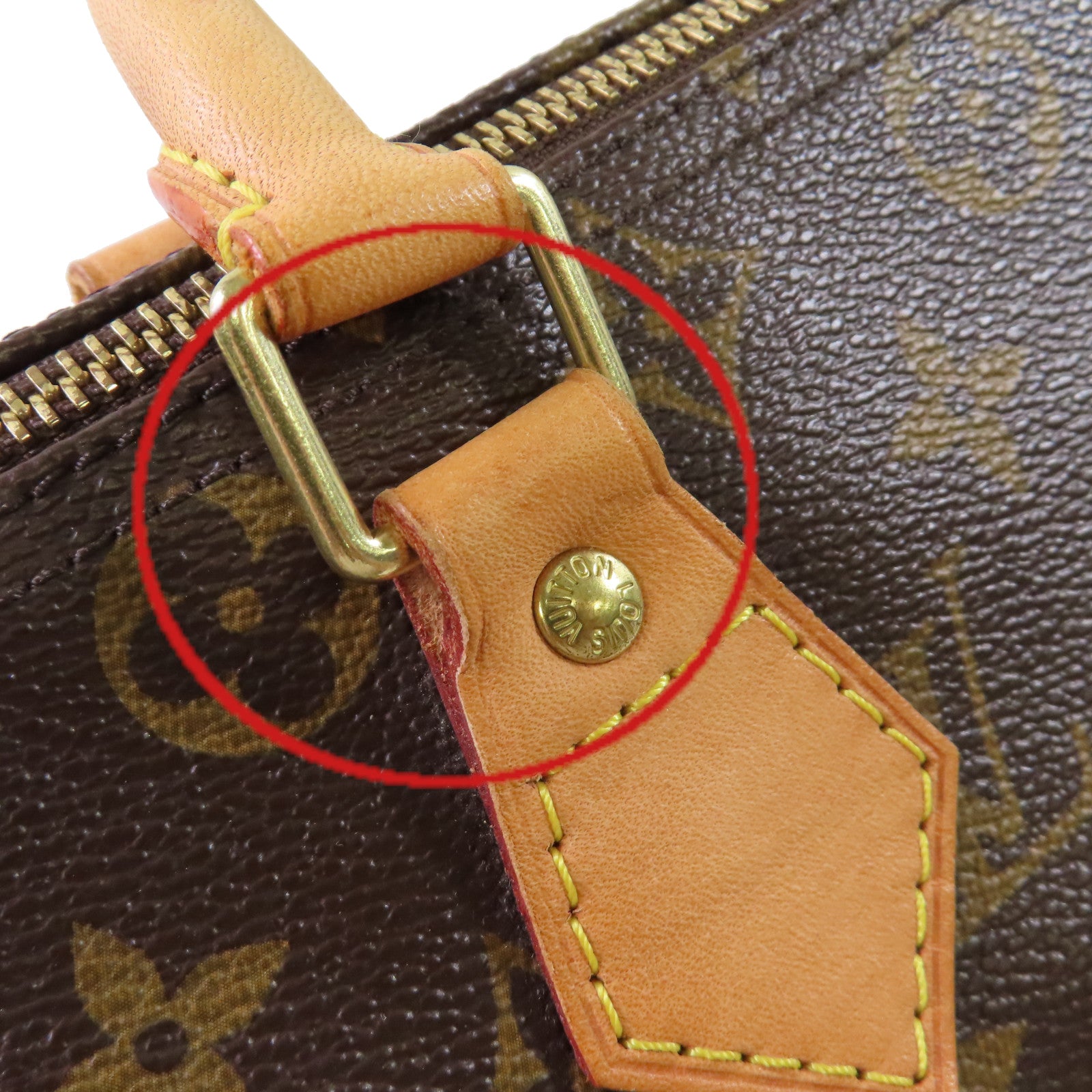 LOUIS VUITTON Monogram Speedy 30 Hand Bag金扣手挽袋啡色