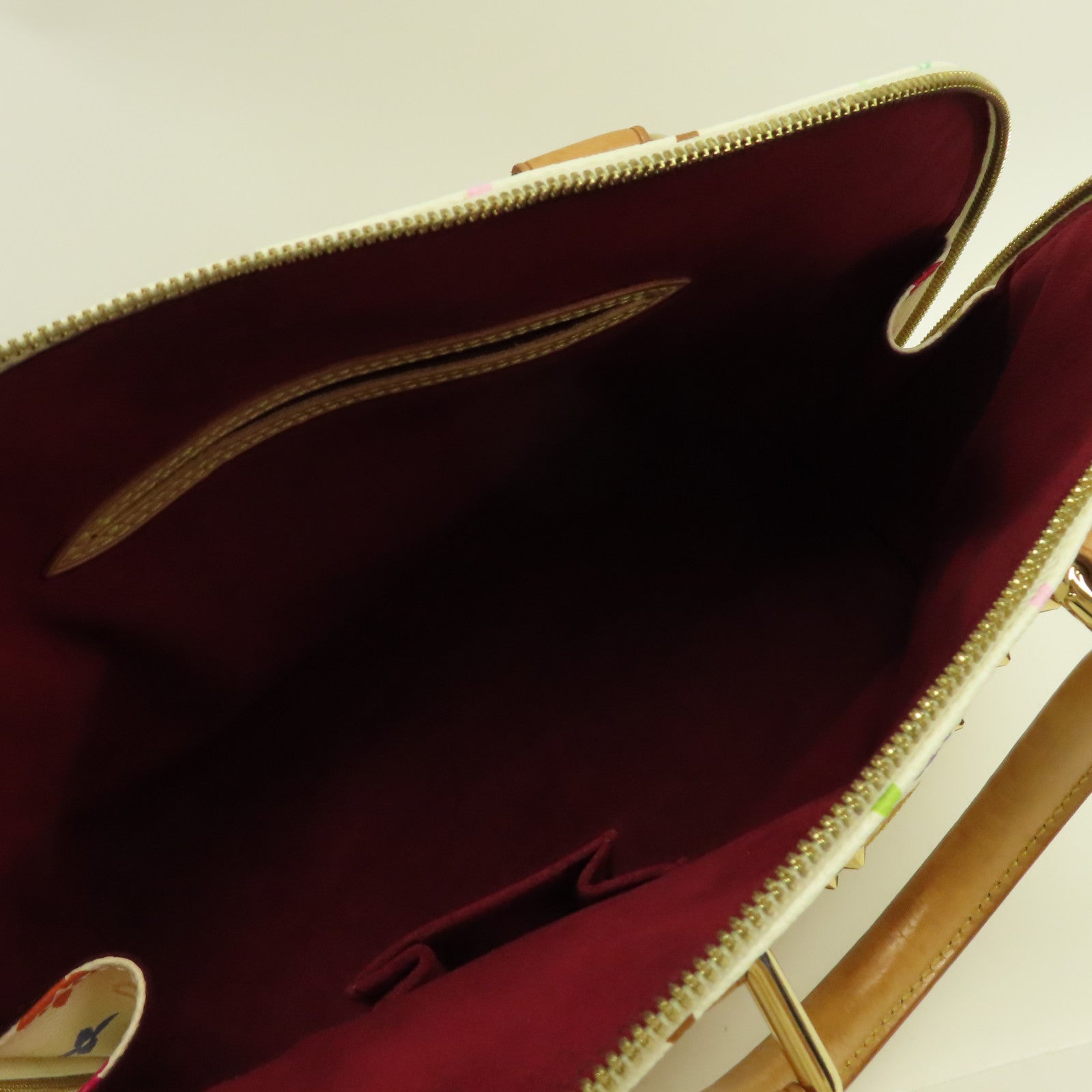 LOUIS VUITTON Monogram Multicolore Alma金扣手挽袋白色/彩色
