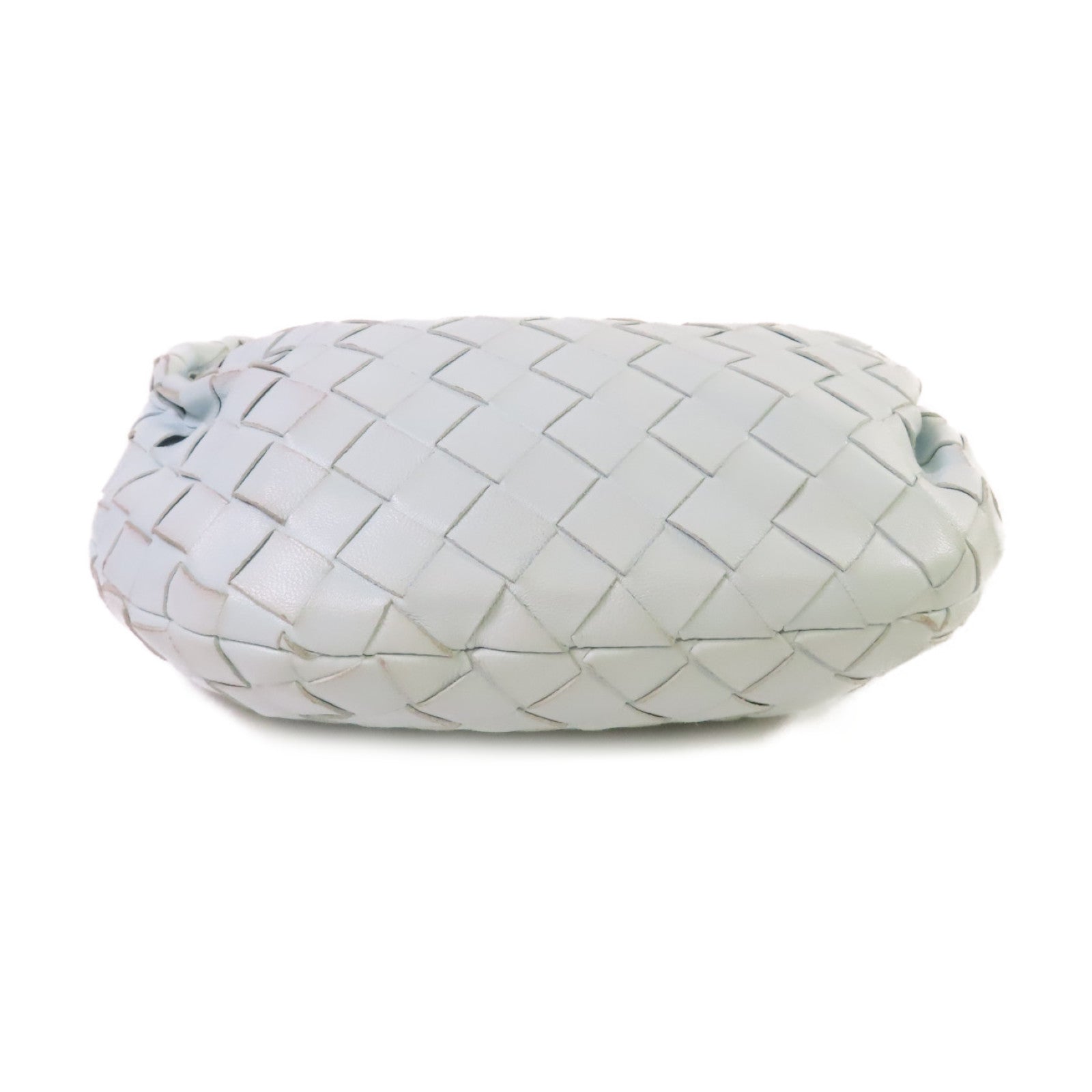 BOTTEGA VENETA 織紋皮革Mini Jodie Handbag金扣手挽袋淺藍色