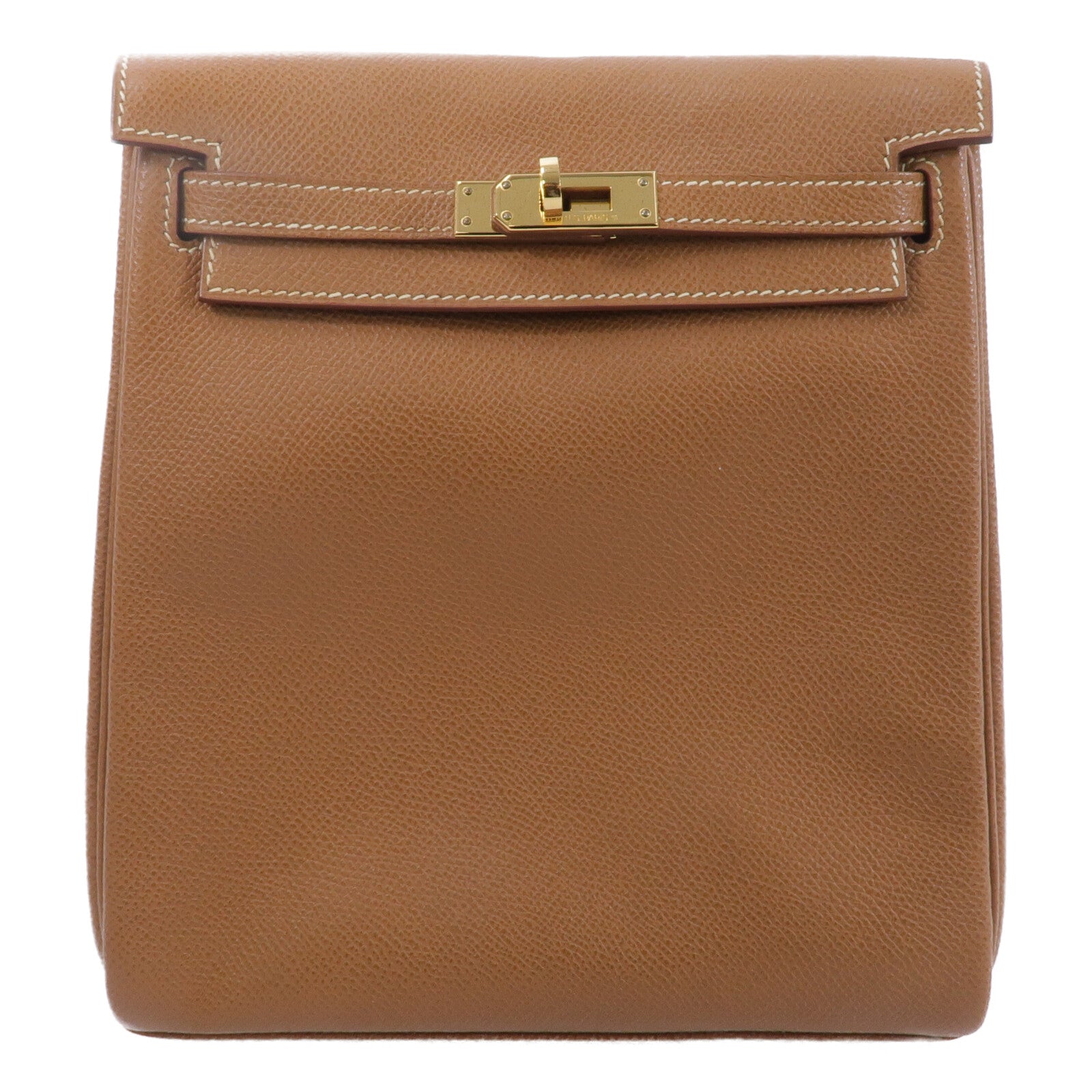 HERMES Epsom皮革Vintage Kelly Ado背包Gold