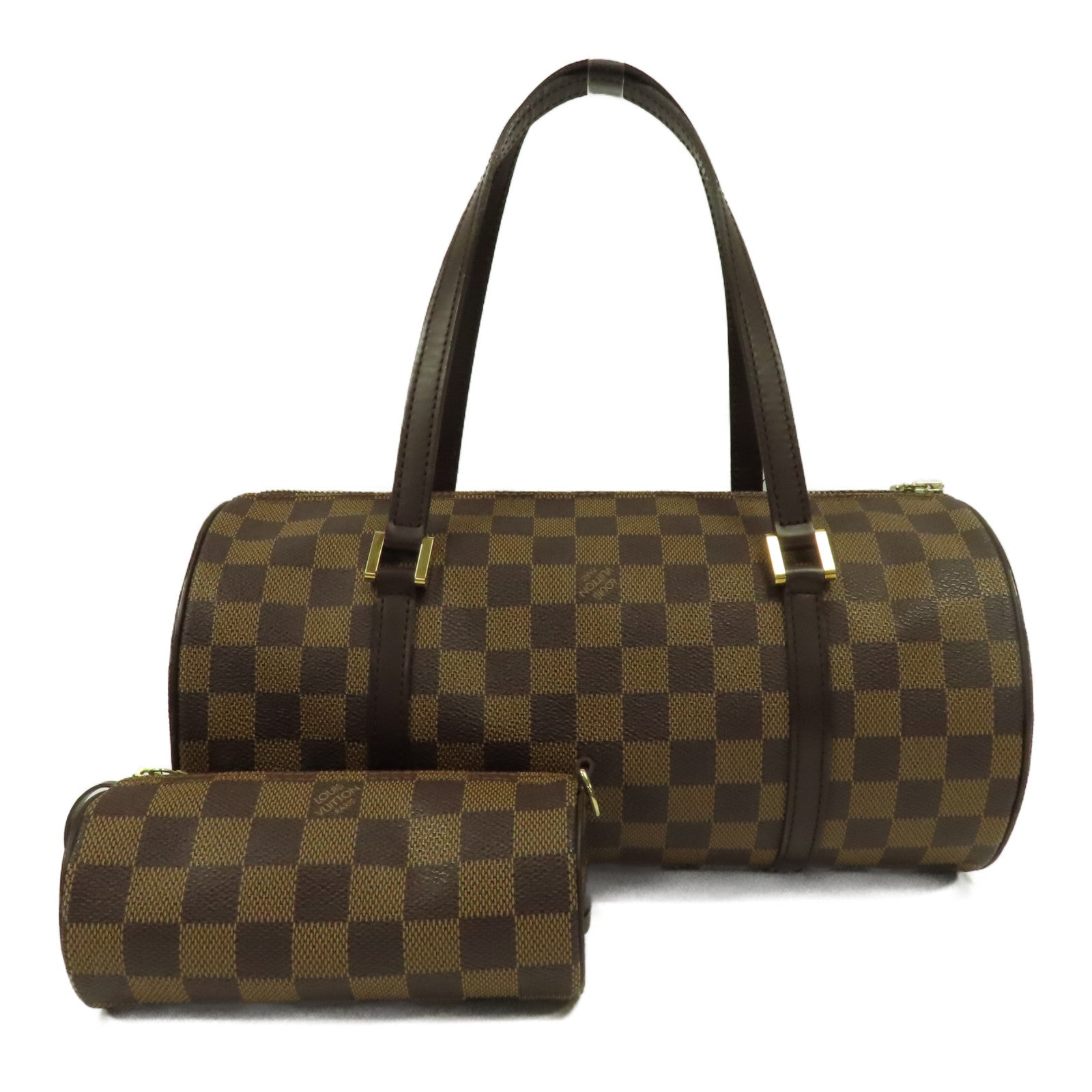 LOUIS VUITTON Damier Papillon GM金扣肩背袋啡色