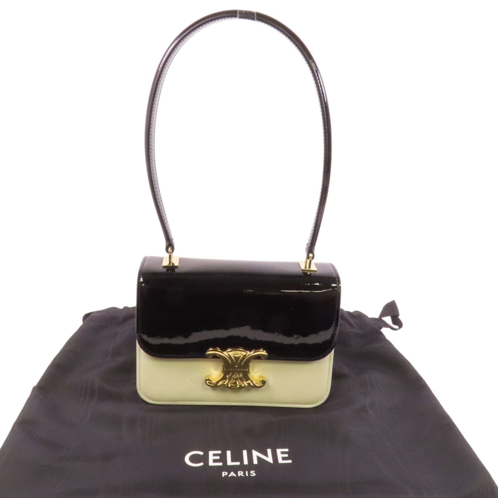 CELINE 漆皮皮革Teen Garance金扣肩背袋