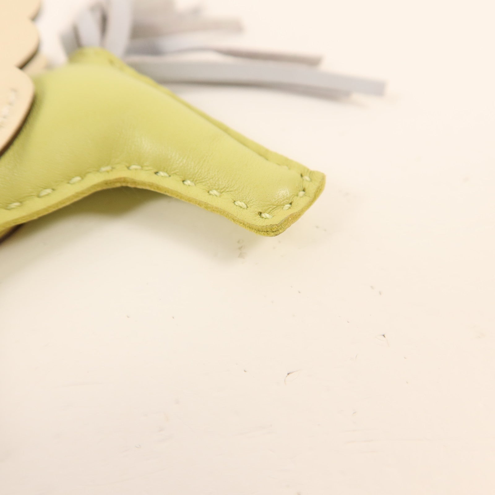 HERMES Milo/Swift皮革Rodeo Pegase PM掛飾Jaune Bourgeon/Bleu Brume