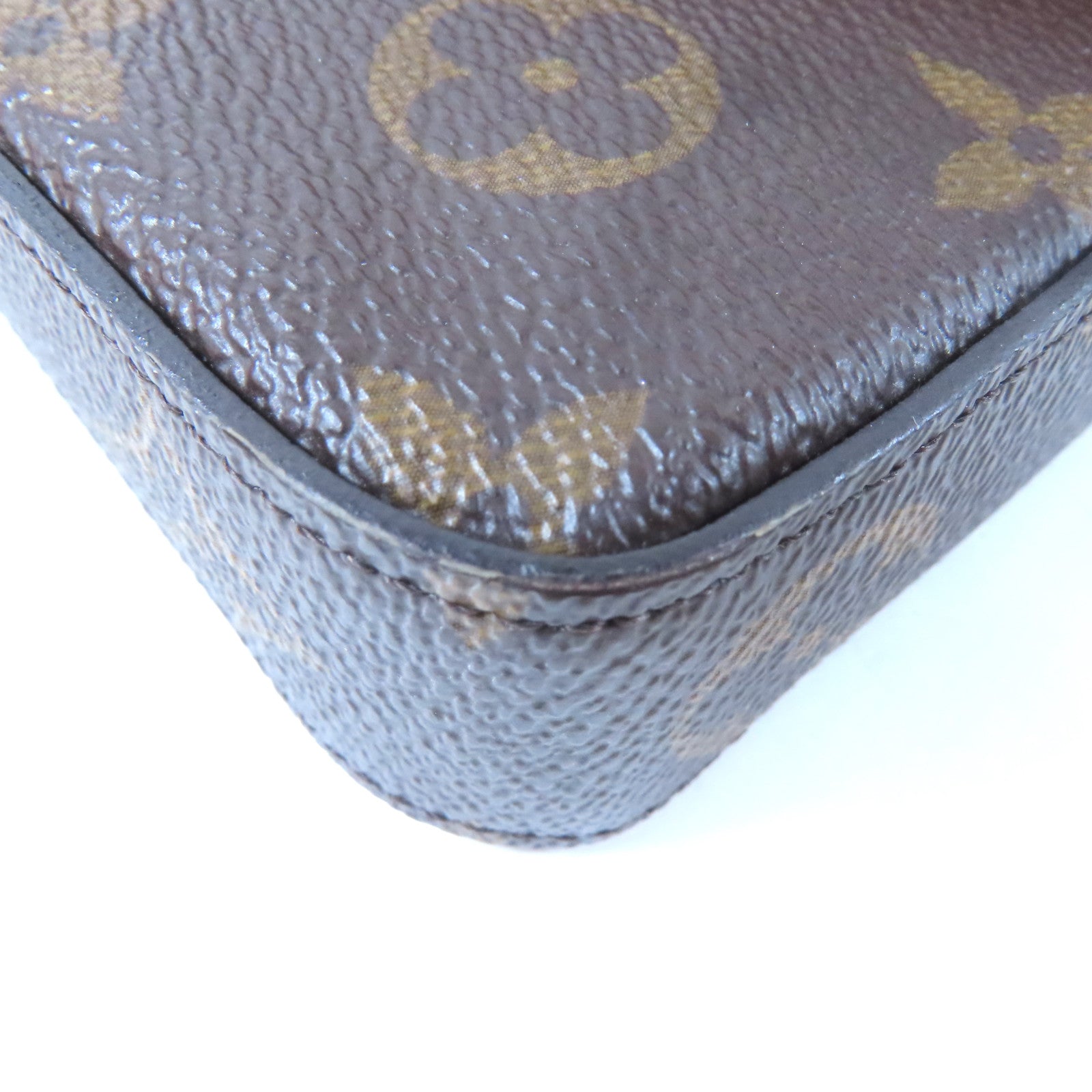 LOUIS VUITTON Monogram Felicie Pochette金扣鏈帶肩背袋啡色