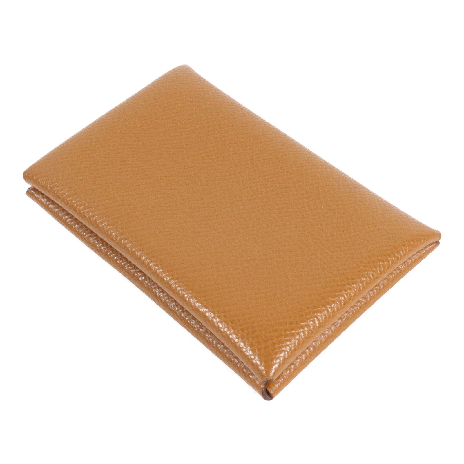 HERMES Epsom皮革Calvi Card Holder卡片套Gold