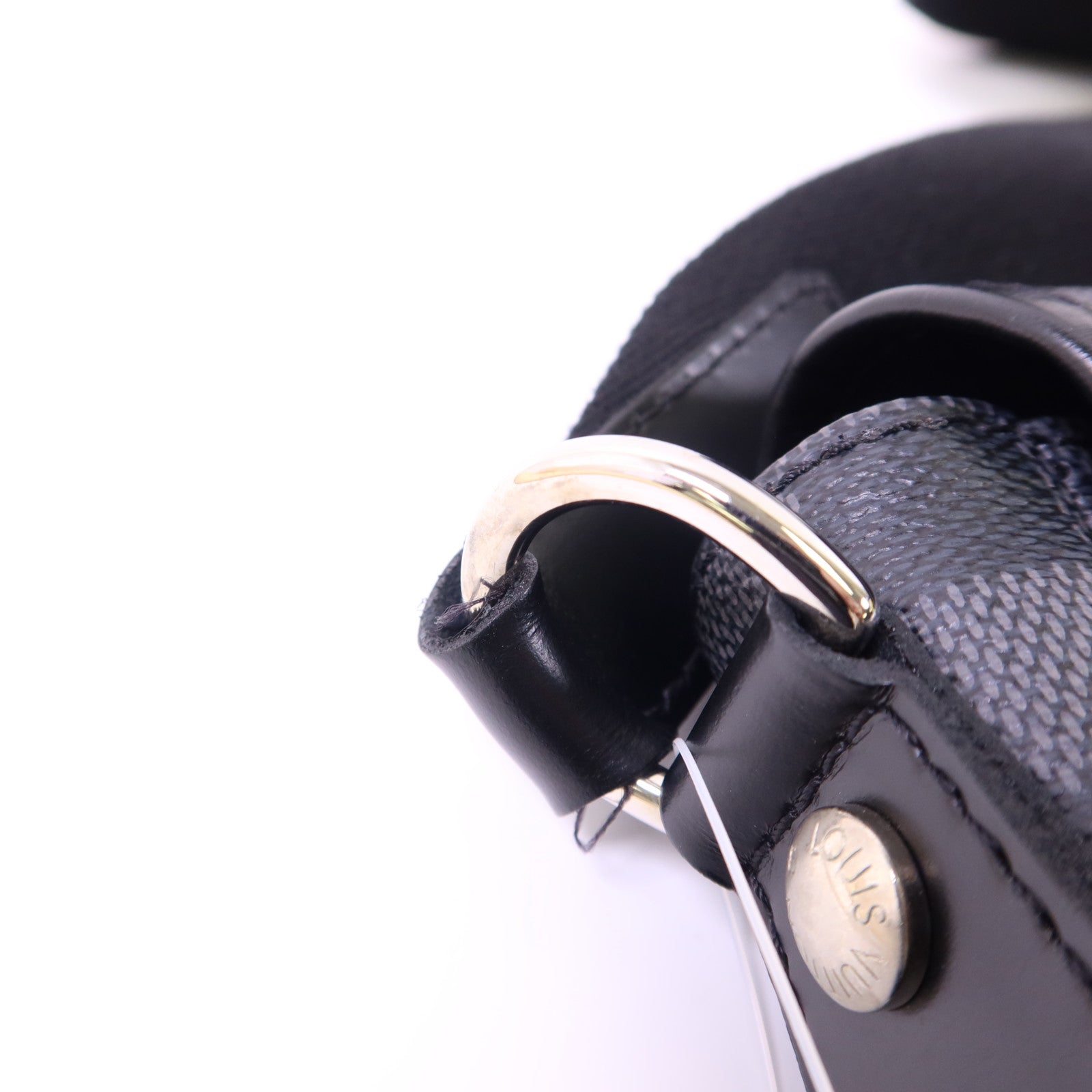 LOUIS VUITTON Damier Graphite Daniel GM銀扣肩背袋