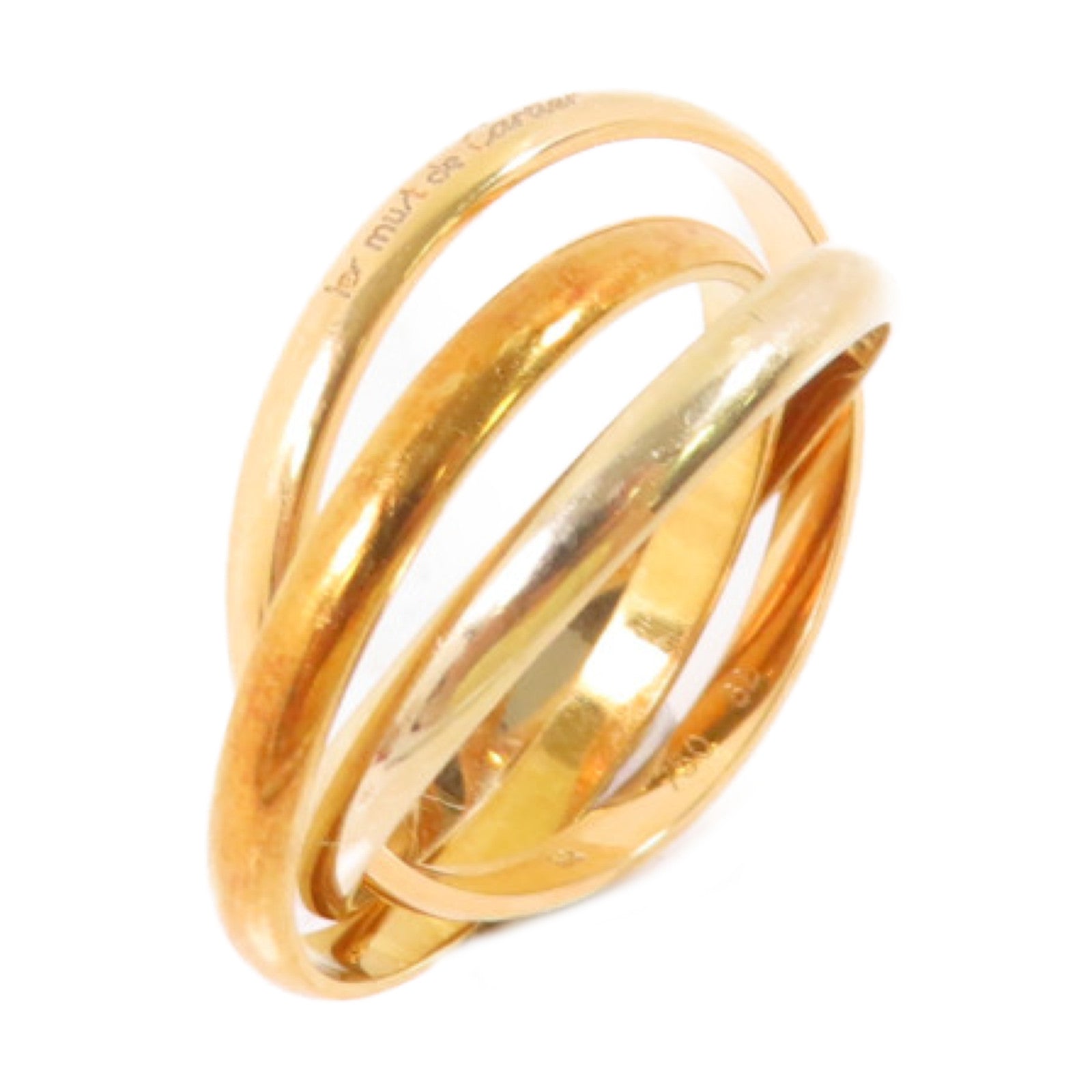 CARTIER 18K黃金/玫瑰金/白金Trinity Ring戒指#60/US#8.75