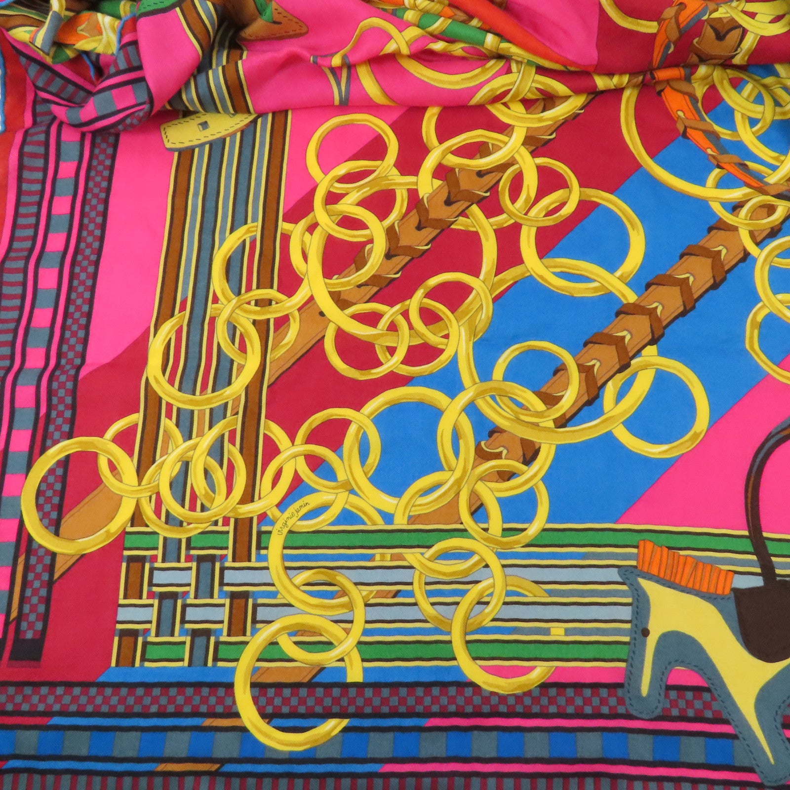 HERMES Cashmere/絲質Scarf 140x140圍巾
