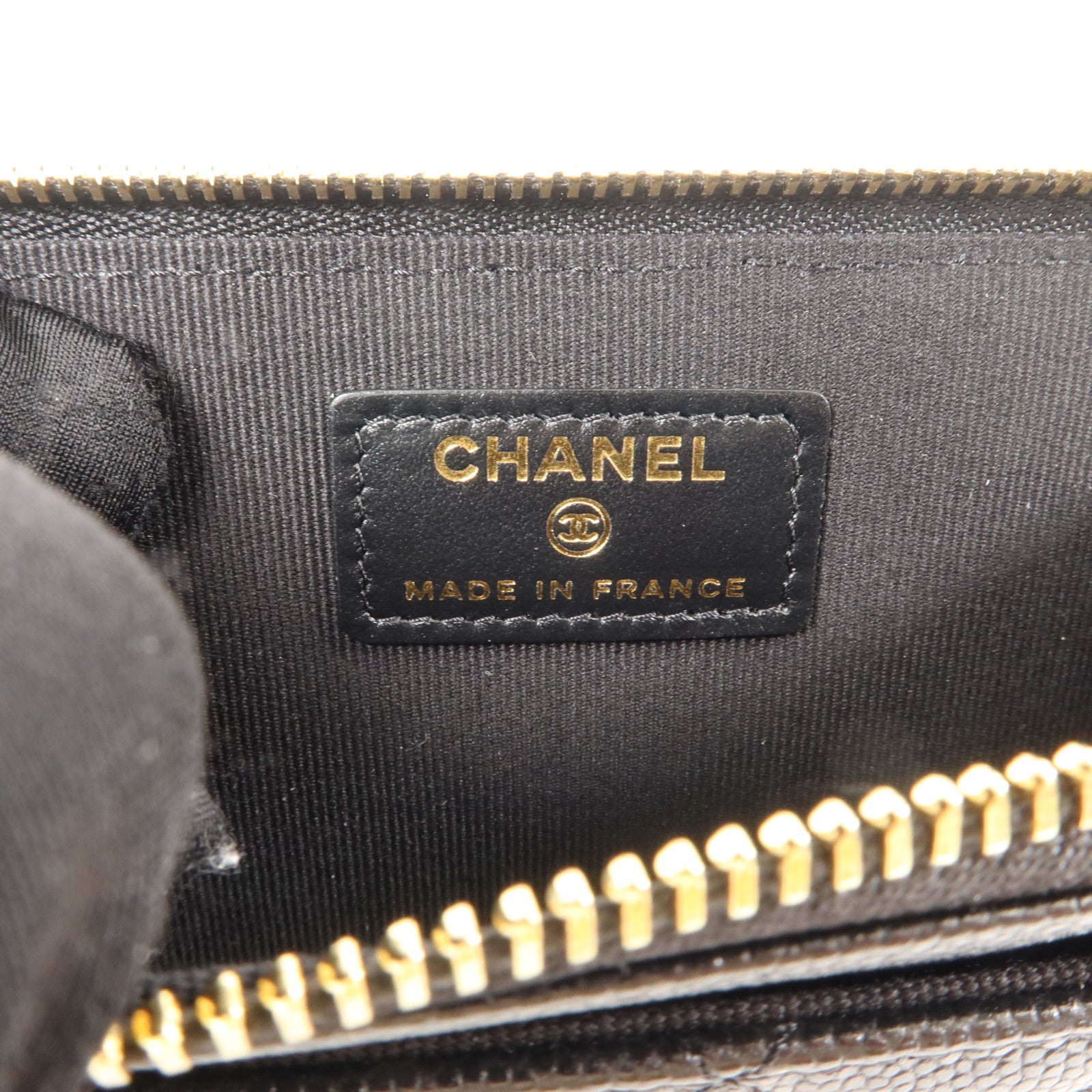 CHANEL 牛皮皮革CC Logo Zipper Wallet錢包