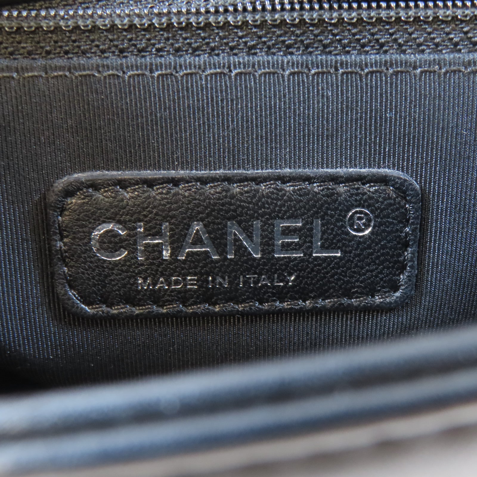 CHANEL 【激減優惠】菱格羊皮皮革Boy Chanel鏈帶肩背袋黑色