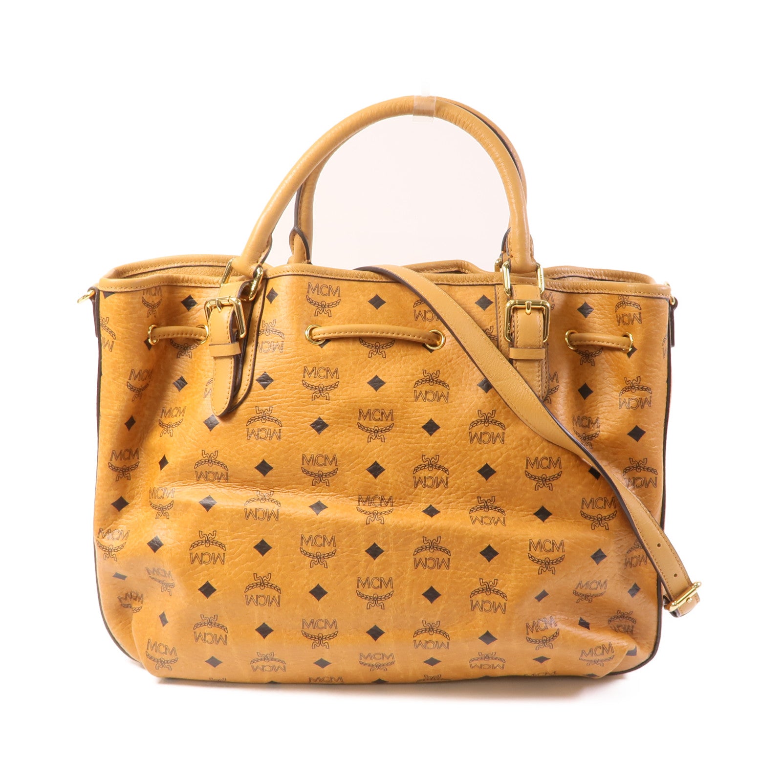 MCM 【激減優惠】塗層帆布Shoulder Bag金扣手挽肩背兩用袋